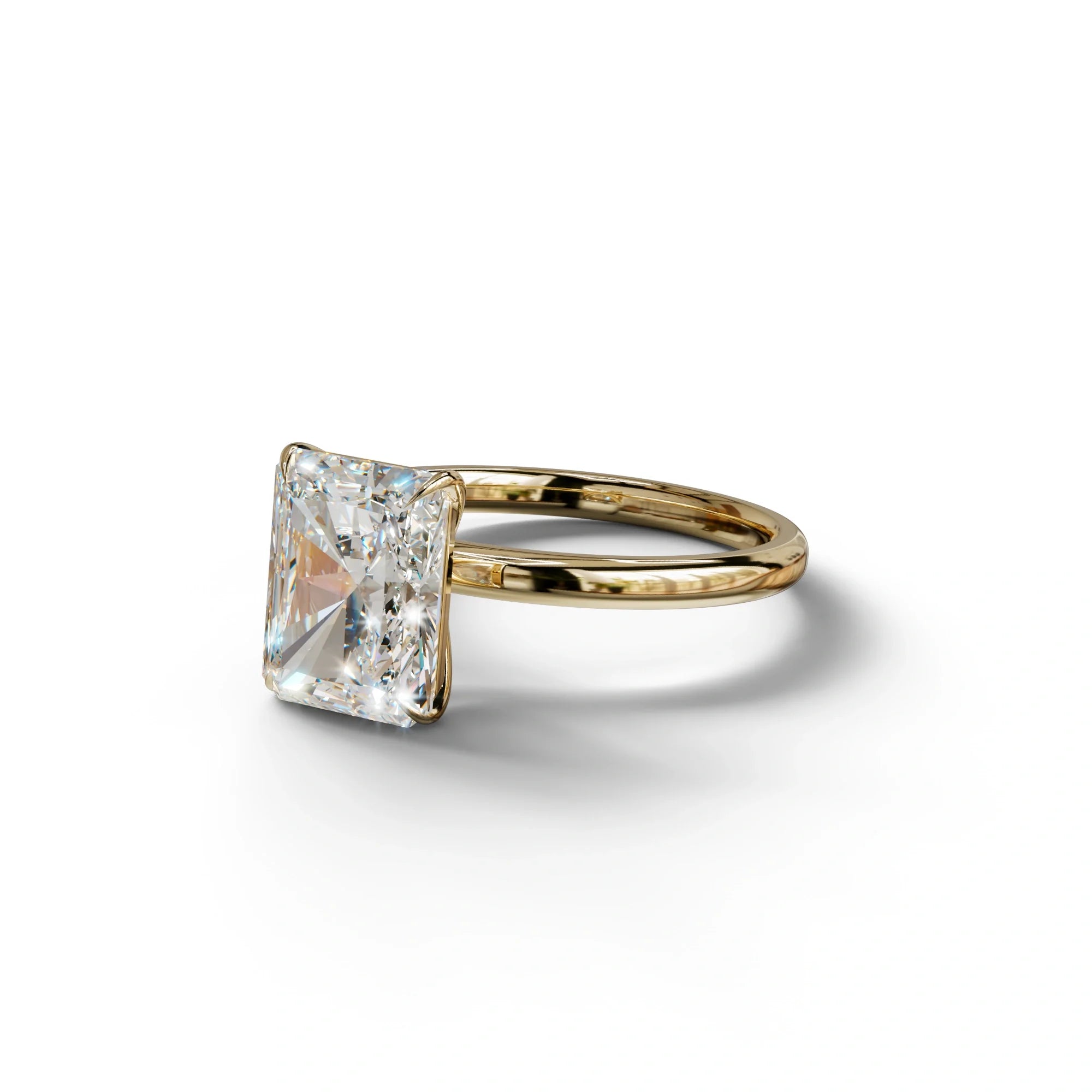 E-VVS Radiant Cut Solitaire Lab Grown Diamond Engagement Ring - Papilia