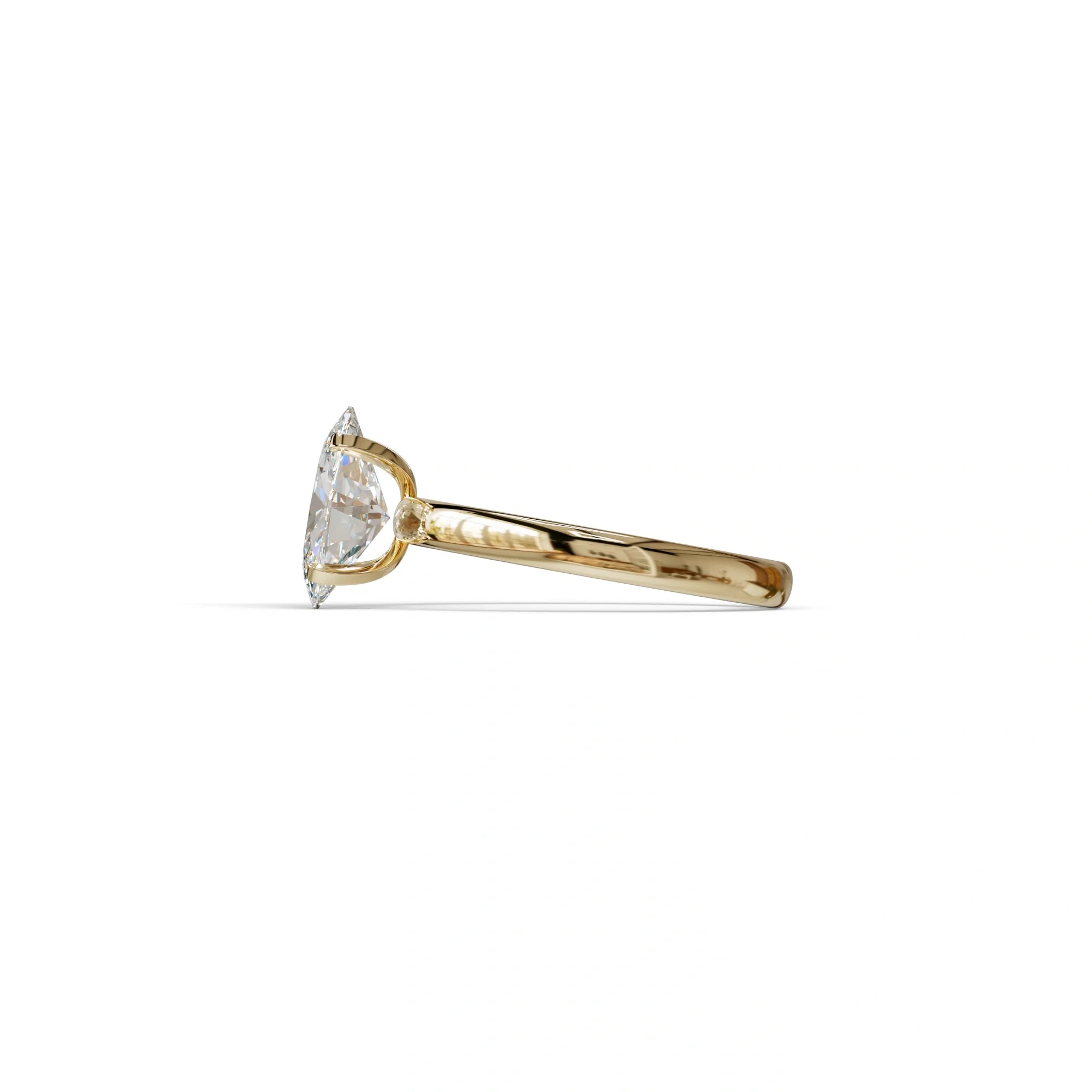 2ct Oval solitaire Diamond Ring White Gold Lab Diamond Engagement Ring - Eira