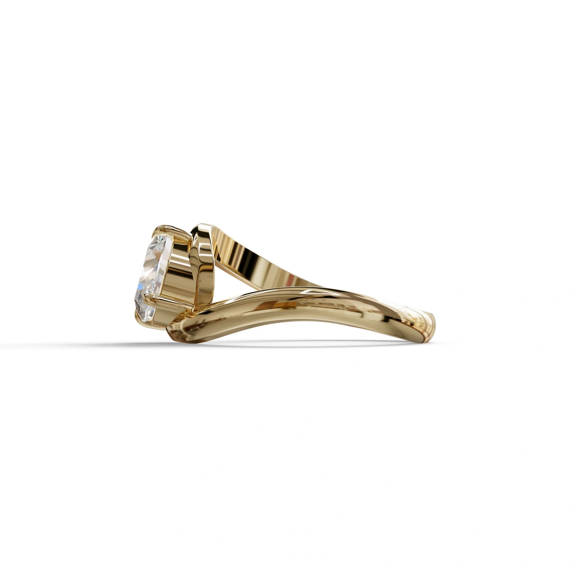 2 Carat E VVS Oval Cut Lab Grown Diamond Ring | Curve Setting - Estella
