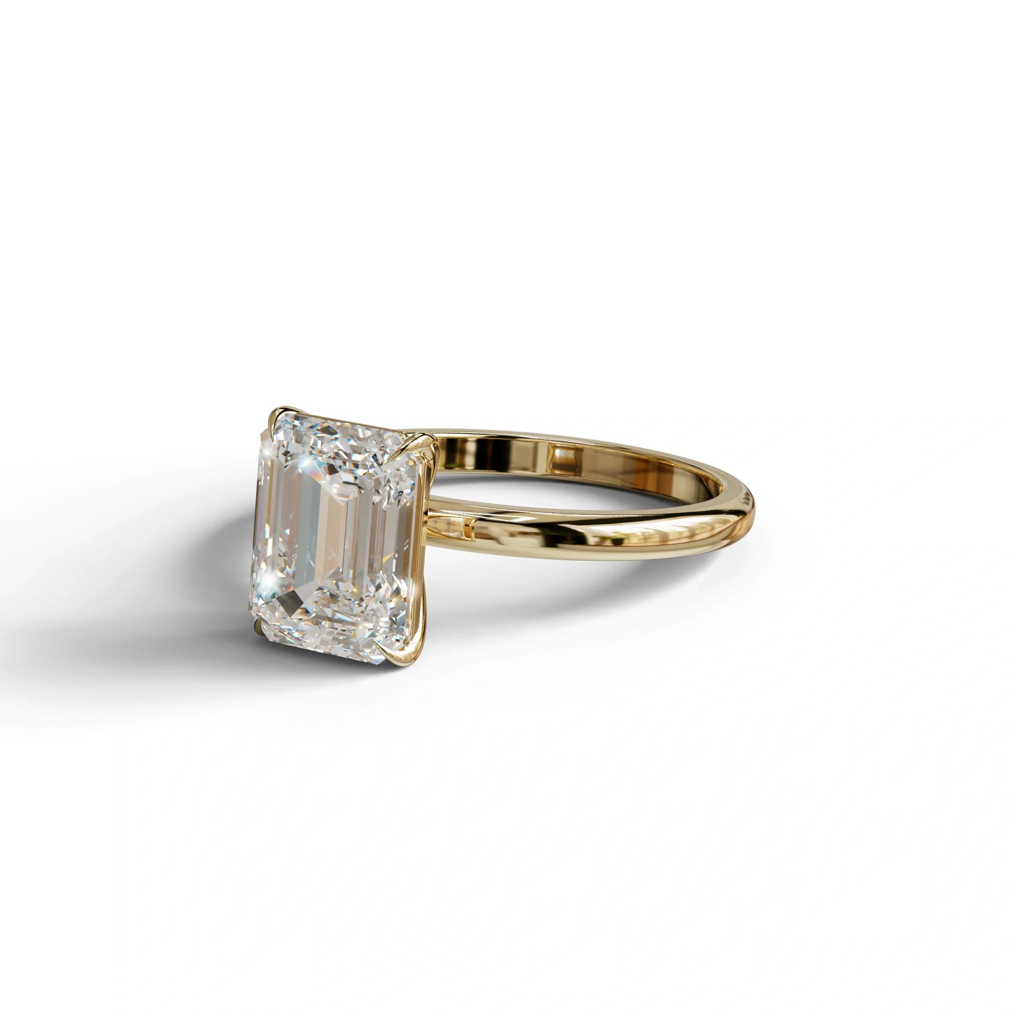 E-VVS Emerald Cut Solitaire Lab Grown Diamond Engagement Ring - Vanessa