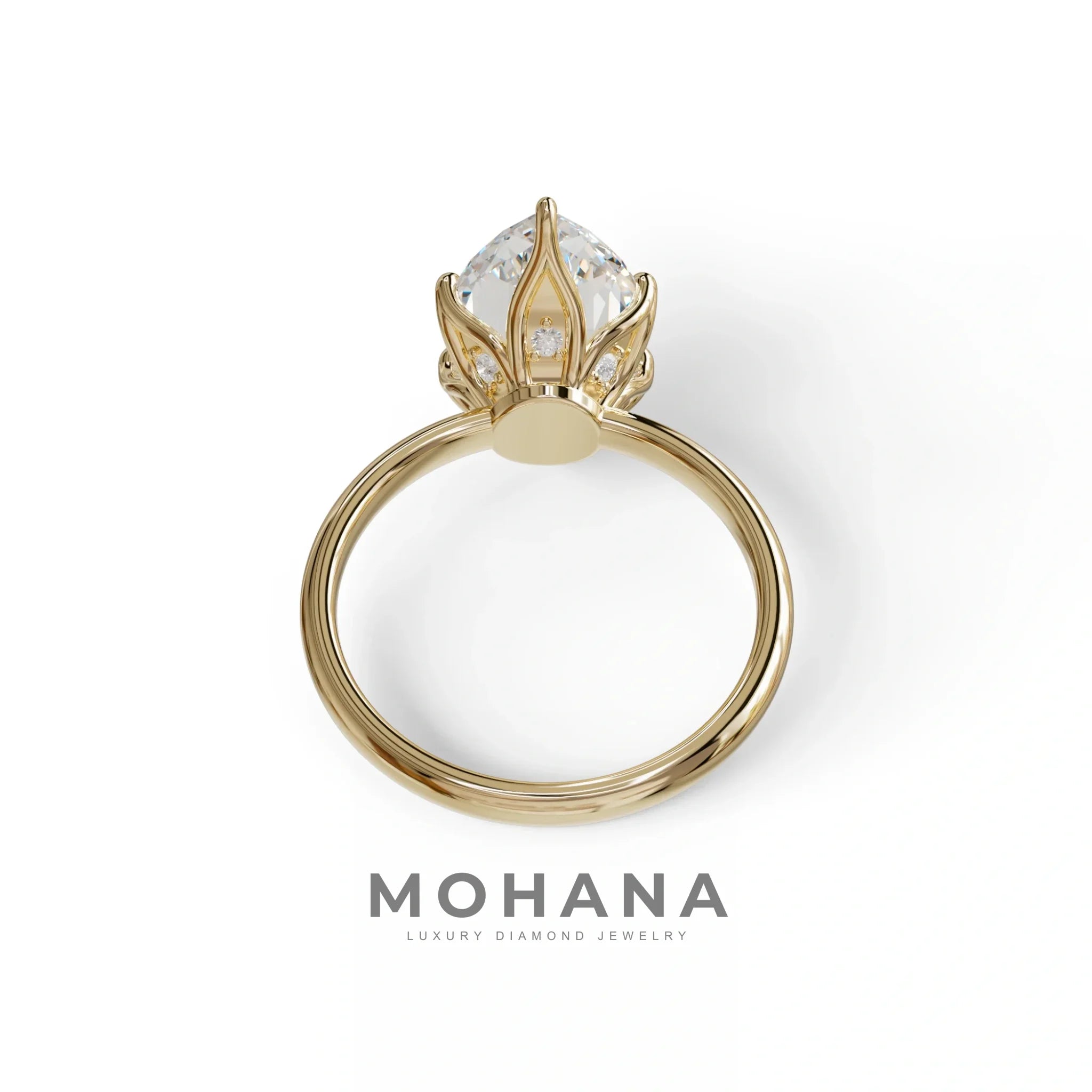 5 Carat Lab Grown Diamond Engagement Ring · Marquise Cut Hidden Halo | Etoile - view 7
