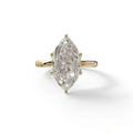 5 Carat Lab Grown Diamond Engagement Ring · Marquise Cut Hidden Halo | Etoile - view 1