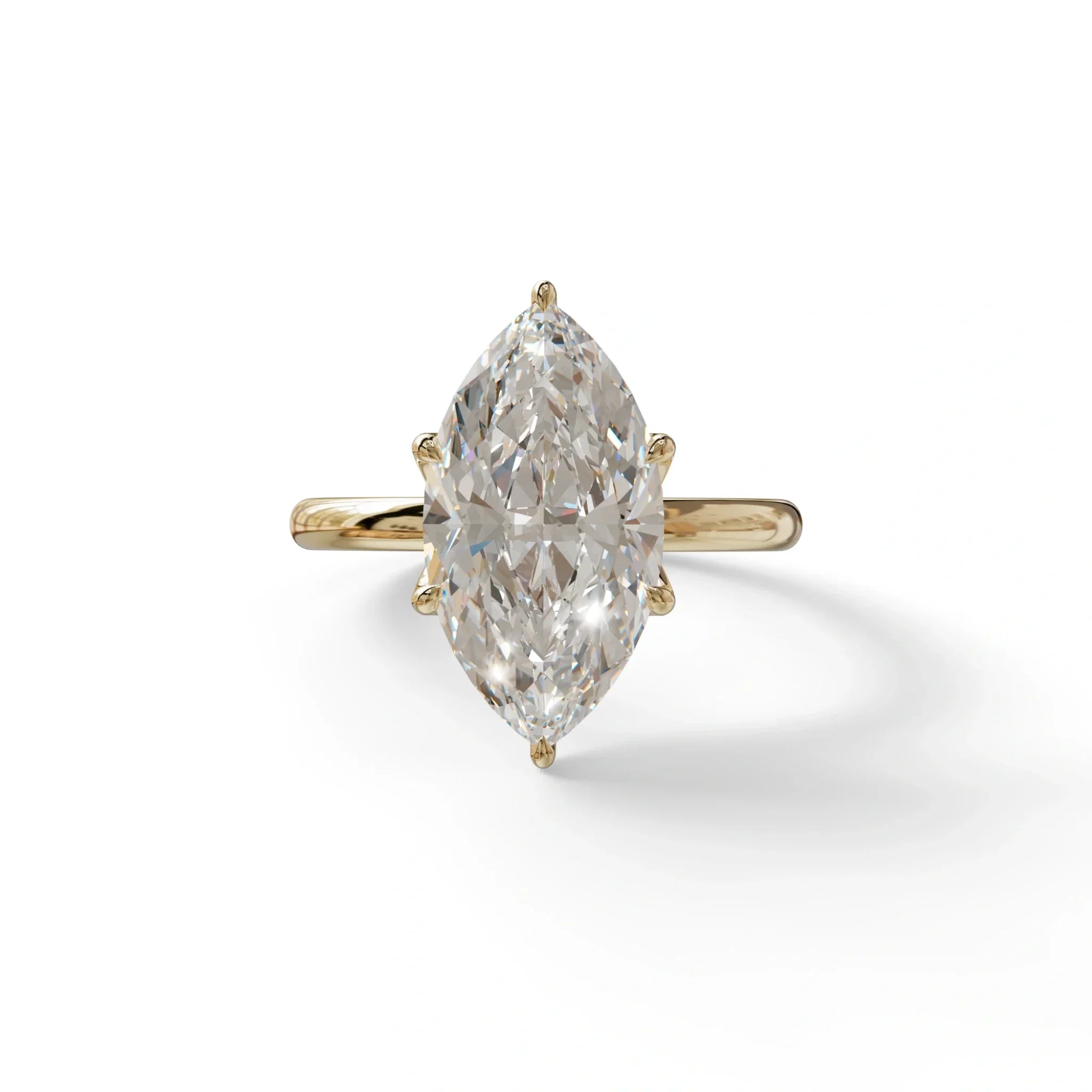 5 Carat Lab Grown Diamond Engagement Ring · Marquise Cut Hidden Halo | Etoile - view 1