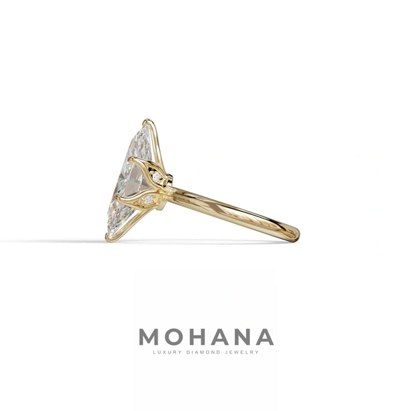 5 Carat Lab Grown Diamond Engagement Ring · Marquise Cut Hidden Halo | Etoile alternate view