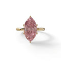 5 Carat Pink Lab Grown Diamond Engagement Ring · Marquise Cut Hidden Halo | Etoile - view 1