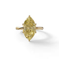 5 Carat Yellow Lab Grown Diamond Engagement Ring · Marquise Cut Hidden Halo | Etoile - view 1