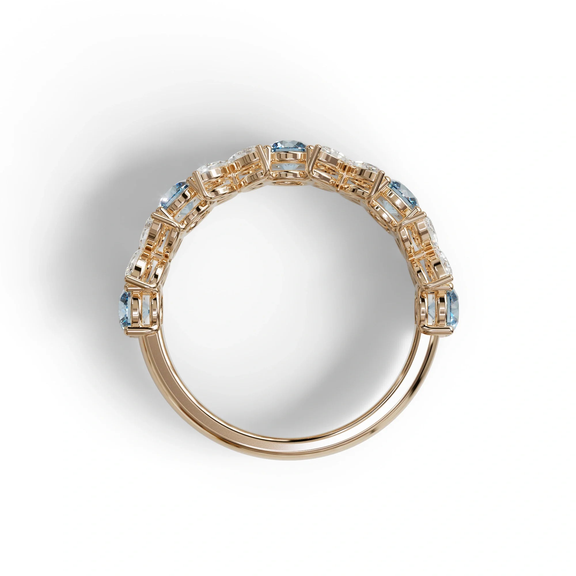 Yellow Gold Marquise & Round Brilliant Diamond Flower Cluster Ring - 18k Gold