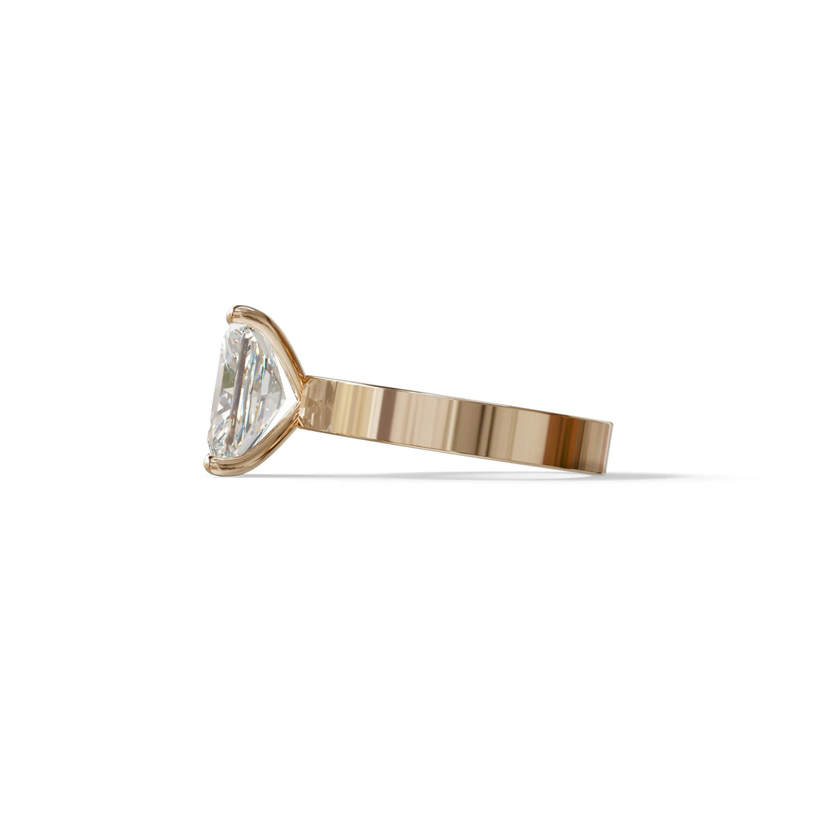 4Ct Radiant Cut Lab Grown Diamond Solitaire Engagement Ring - Crownfire