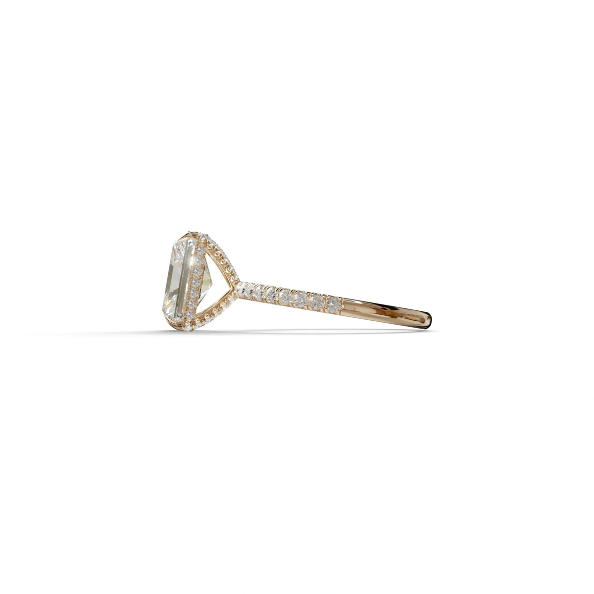 3 Carat E/VVS Radiant Cut Lab Diamond Ring -Monica