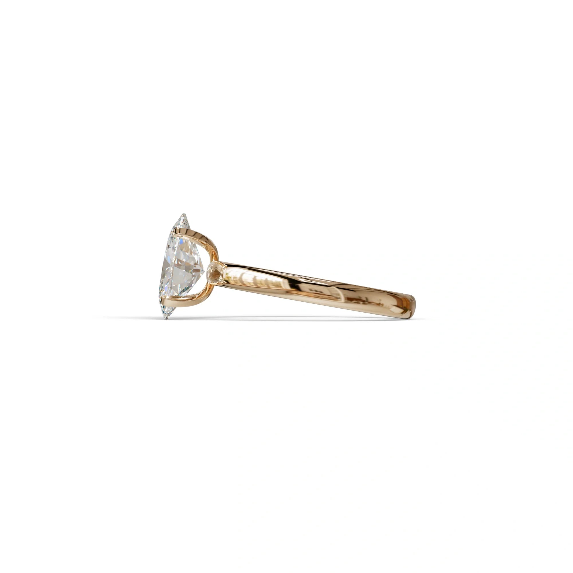 2ct Oval solitaire Diamond Ring White Gold Lab Diamond Engagement Ring - Eira