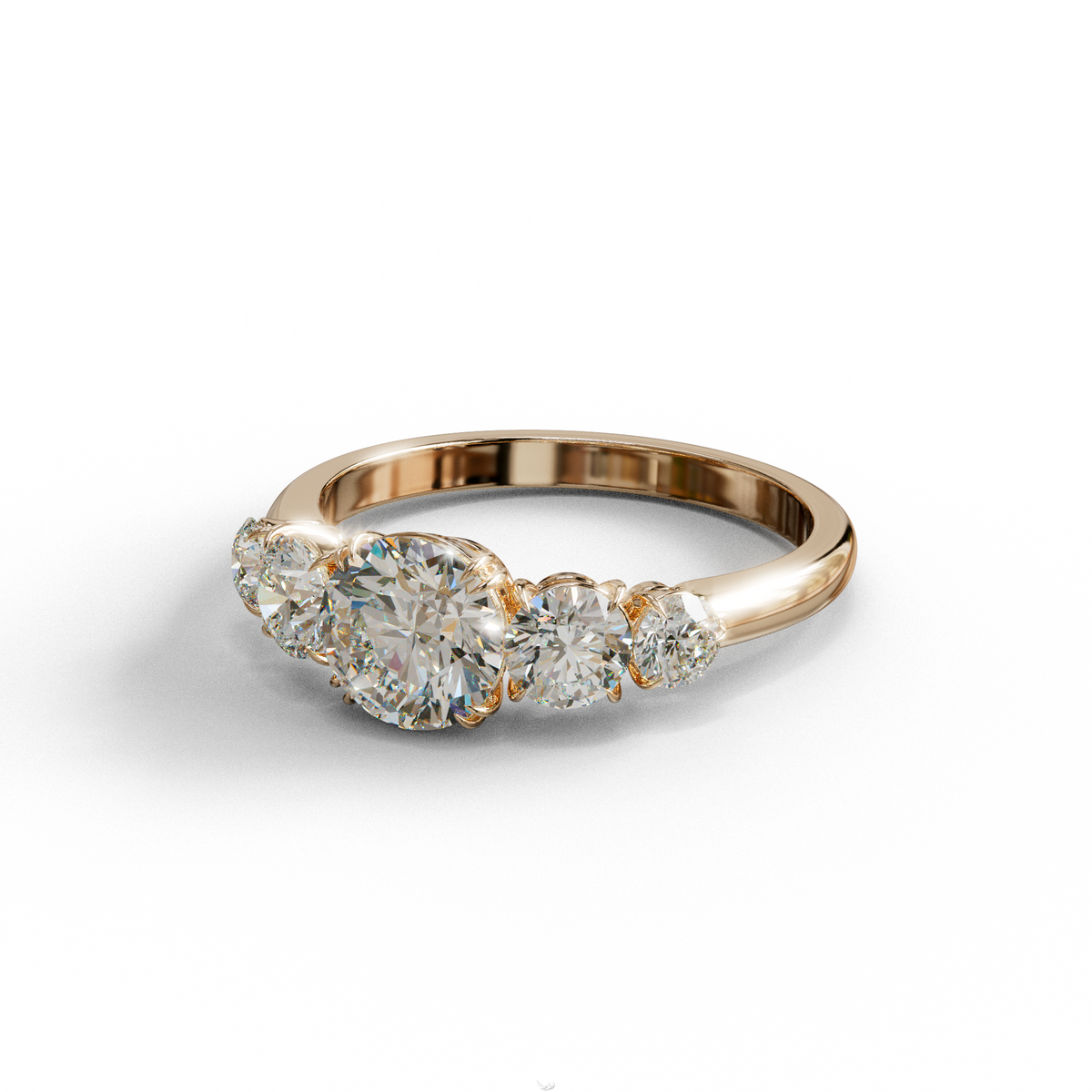 4 Carat Round Multi Stone Diamond Ring - Avia