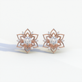 Daffodil - Colorless Round Cut Diamond Earrings| Beautiful Claw Prong Setting | Certified - 1 Carat Tw. Lab Diamond