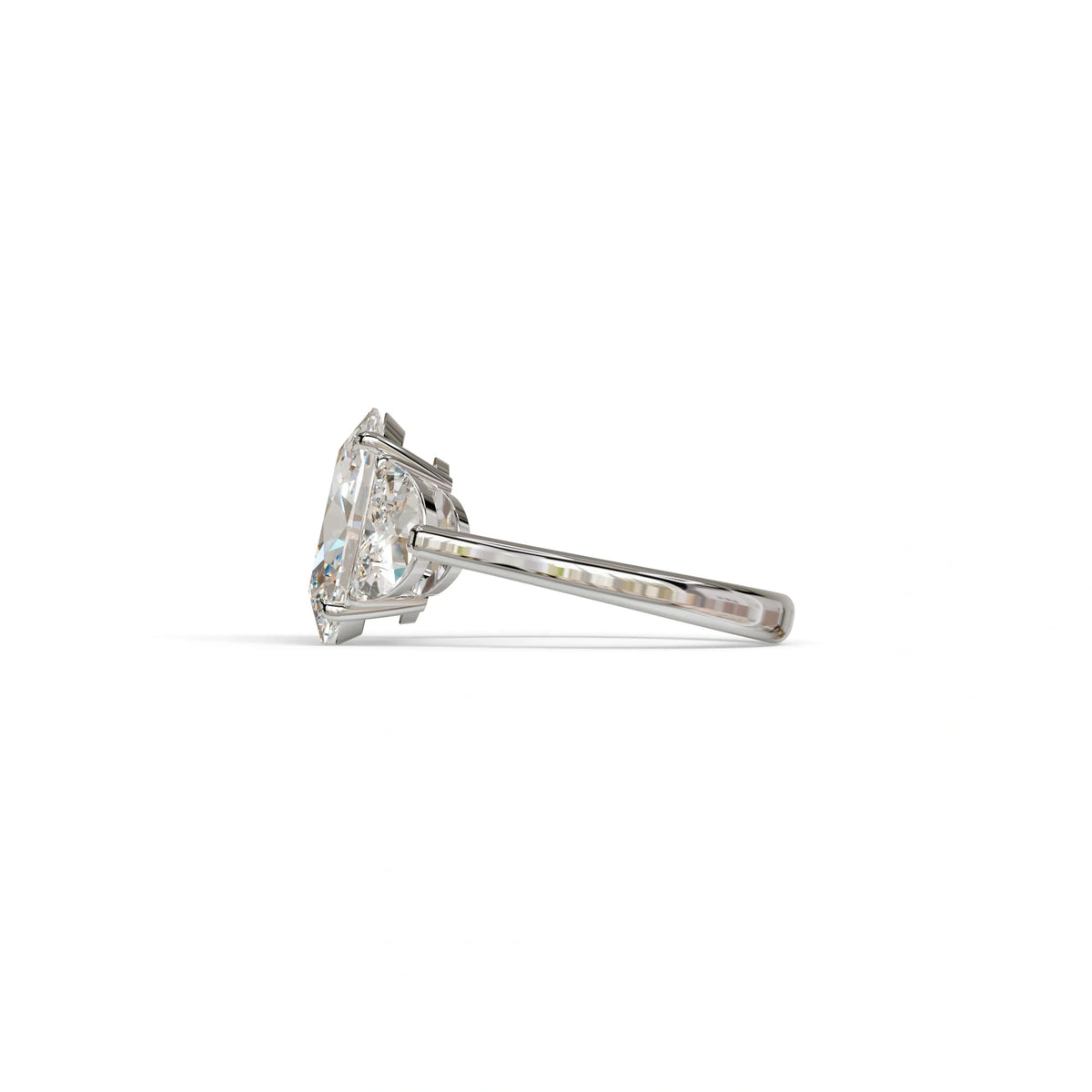 3 Carat Lab Grown Diamond Engagement Ring · Oval Cut Three Stone | Constellation - view 6