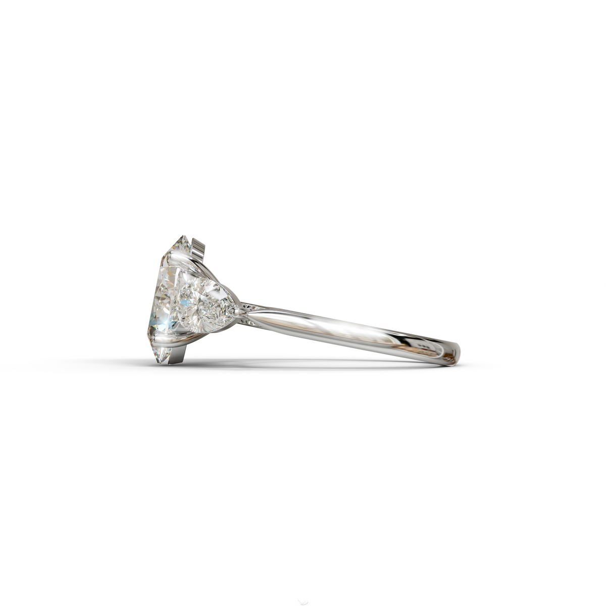 3 Carat Oval Cut Diamond Three Stone Engagement Ring – IGI Certified E VVS Lab Grown
