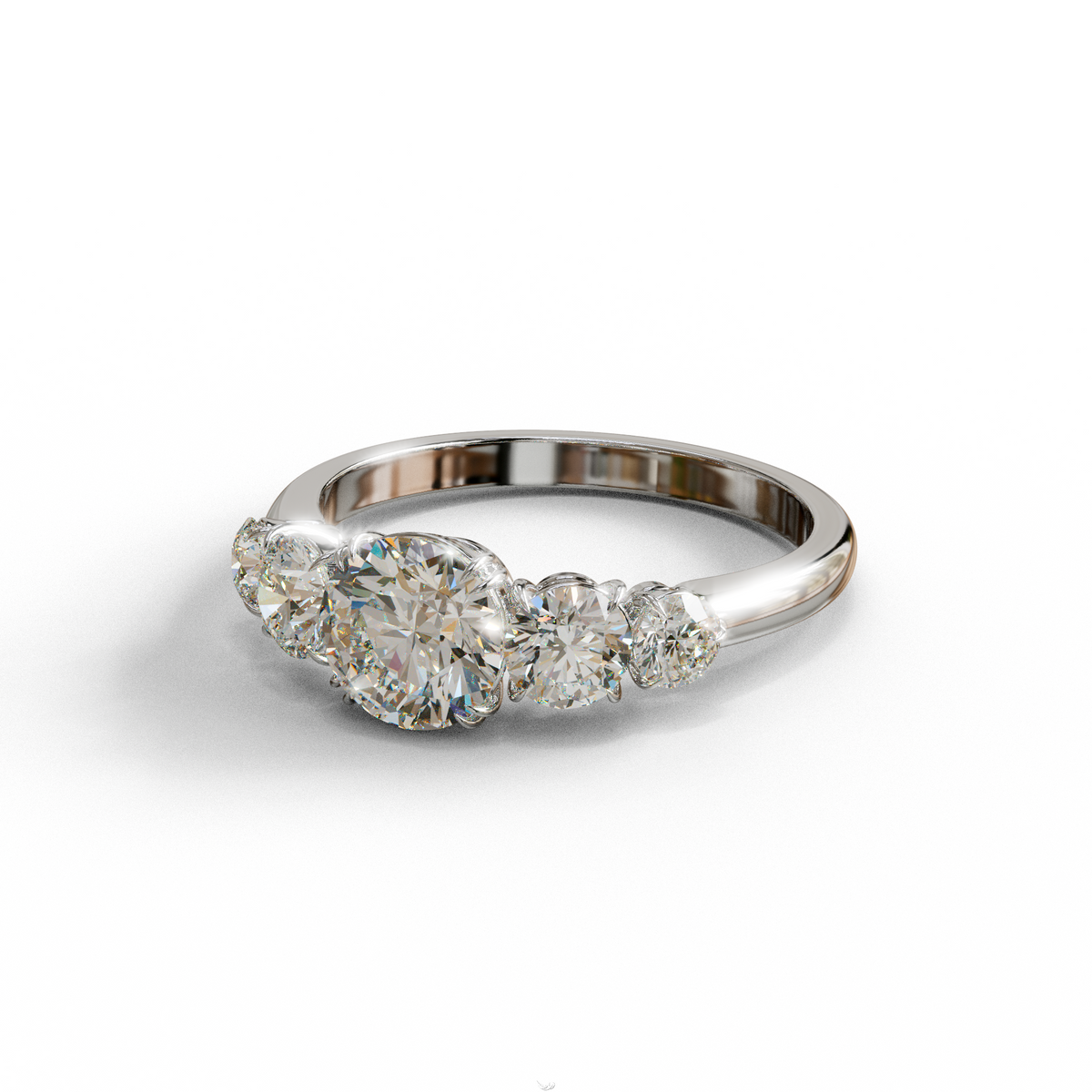4 Carat Round Multi Stone Diamond Ring - Avia