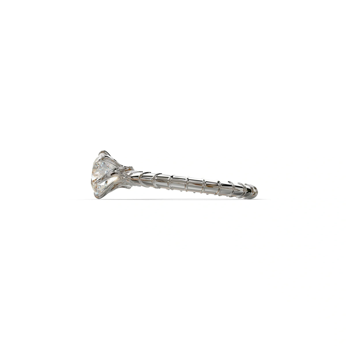 E VVS 1 Carat Round Cut Lab Diamond Ring - Hyper Glam