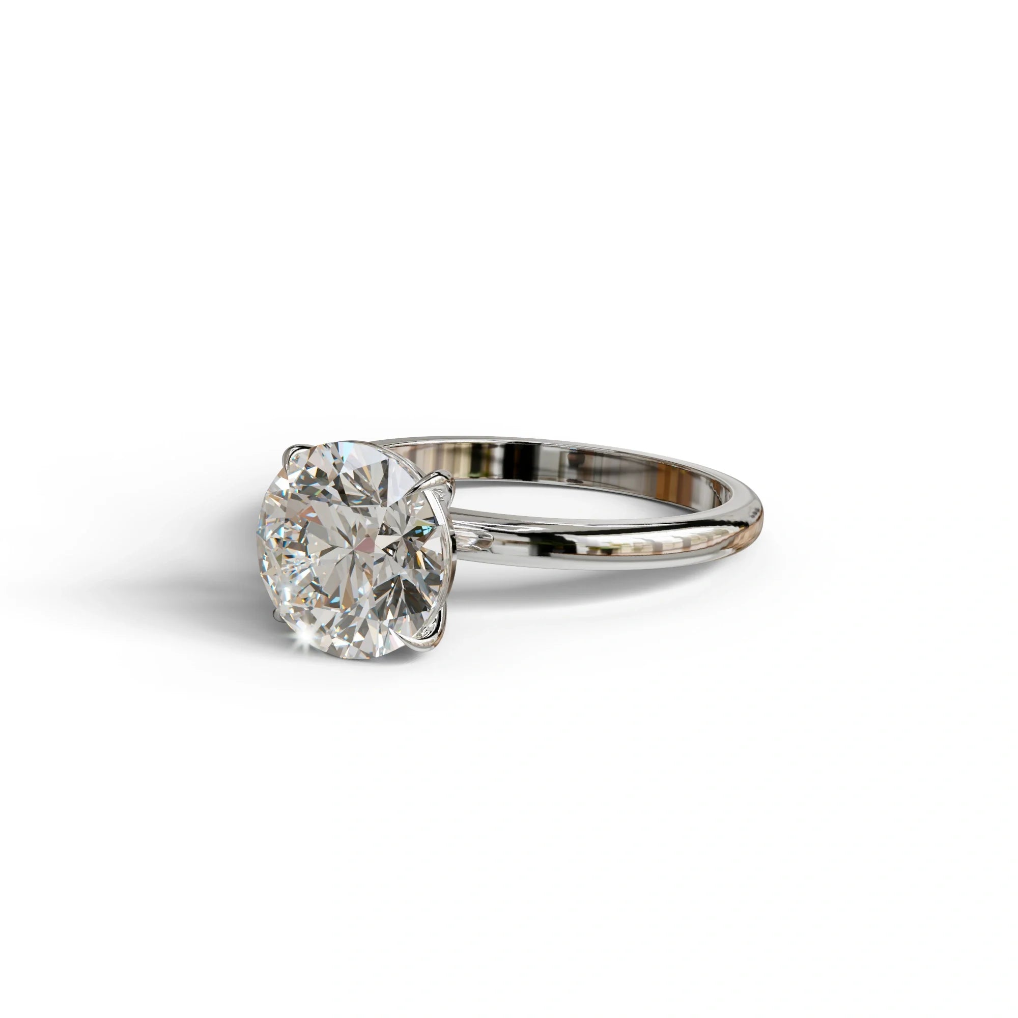 E-VVS Round Cut Solitaire Lab Diamond Engagement Ring - Italia