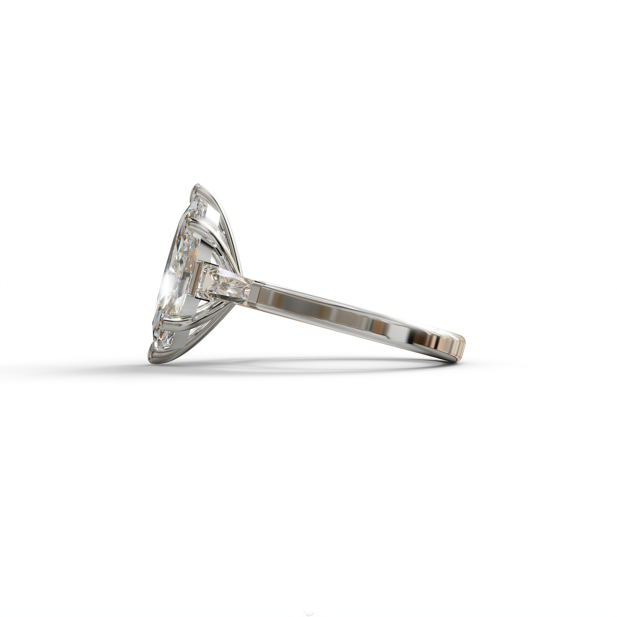 E-VVS Marquise & Tapered Baguette Multi Stone Engagement Ring