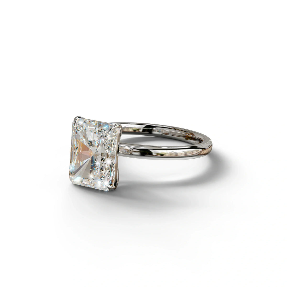 E-VVS Radiant Cut Solitaire Lab Grown Diamond Engagement Ring - Papilia