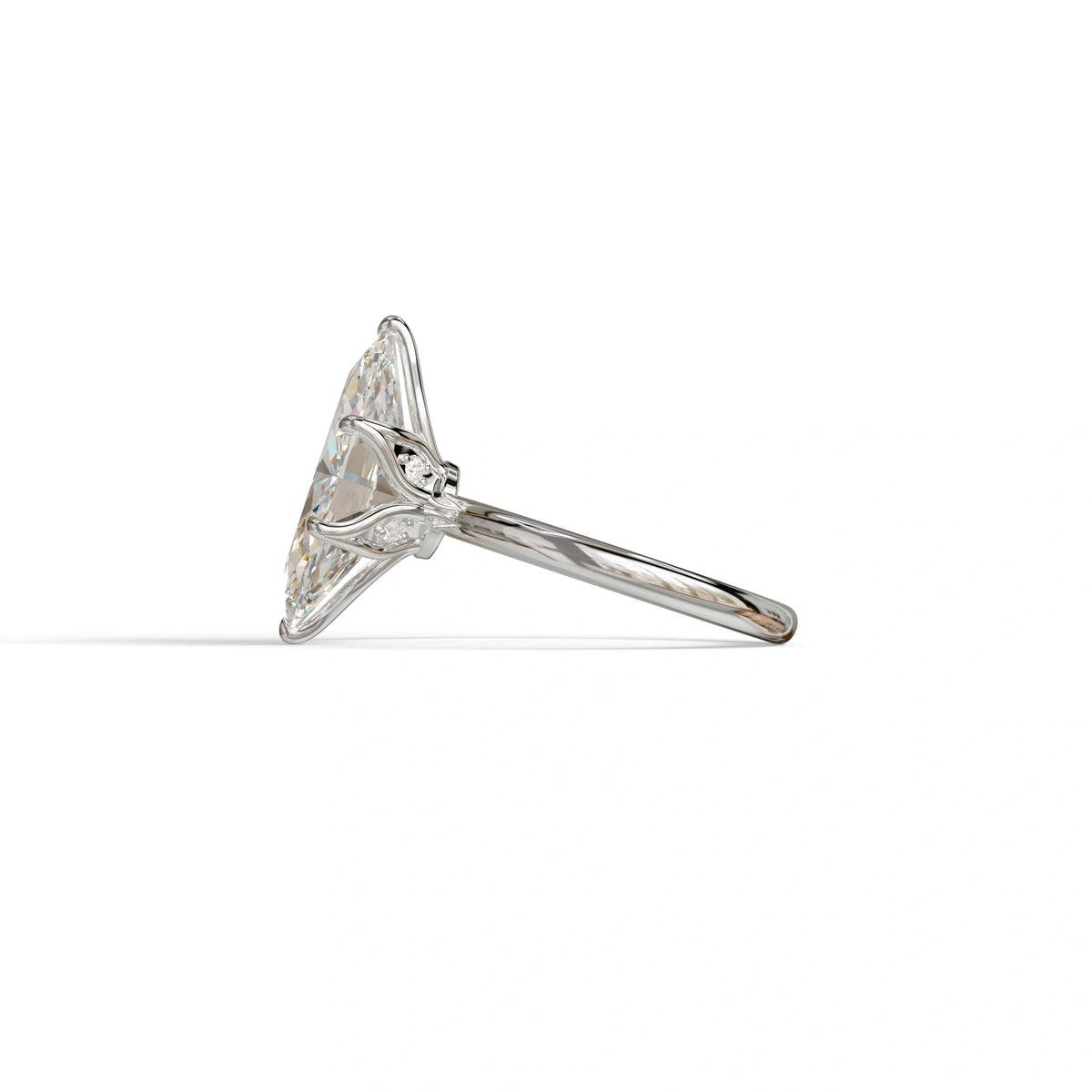 5 Carat Lab Grown Diamond Engagement Ring · Marquise Cut Hidden Halo | Etoile - view 6