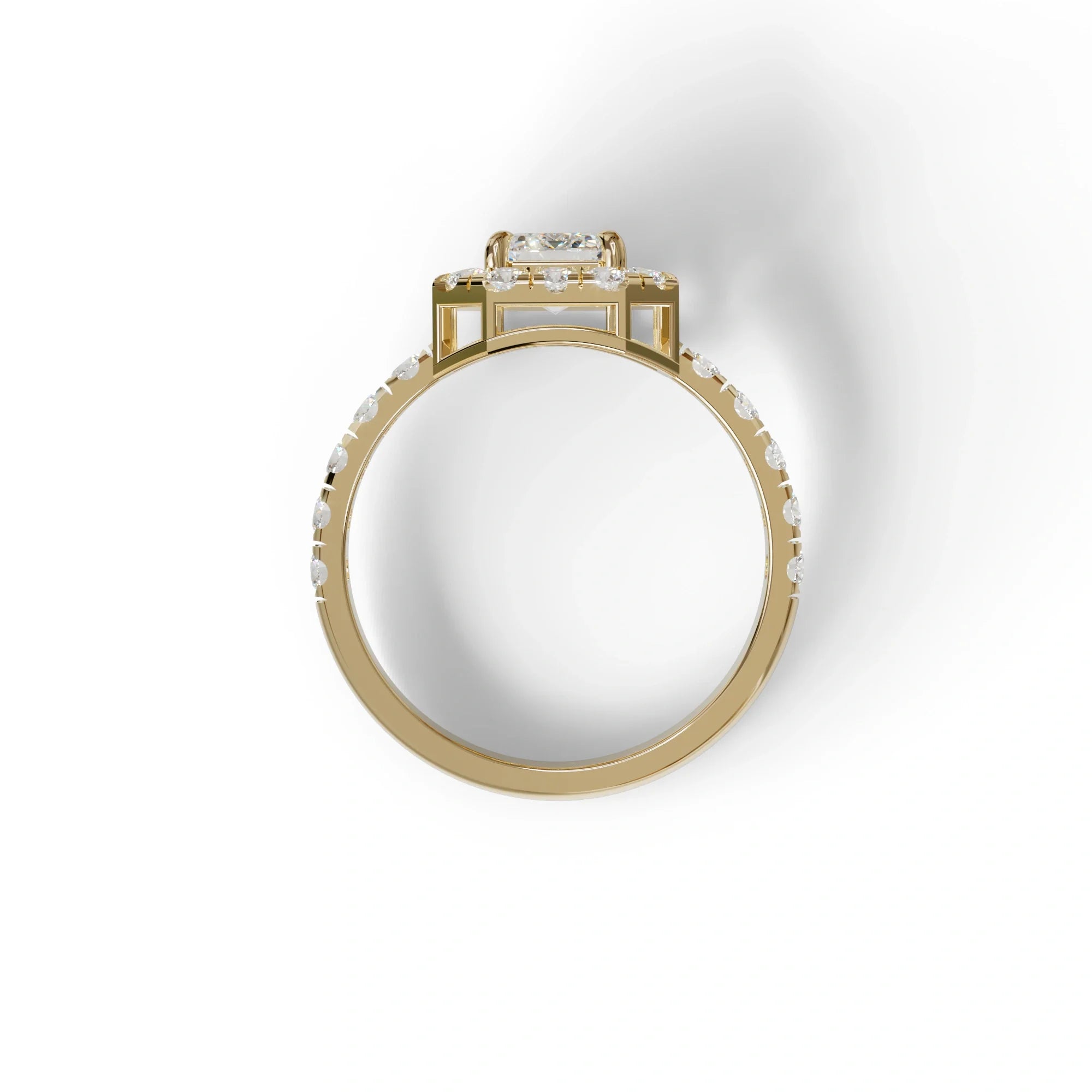 1 Carat Emerald cut lab Diamond Engagement Ring - Freesia