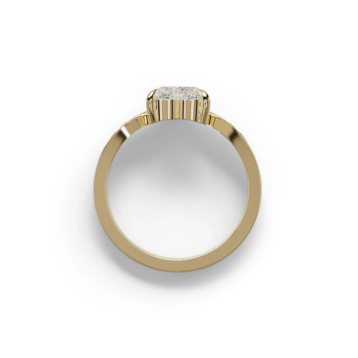 E VVS Heart Shape Lab Grown Diamond Engagement Ring - Moise