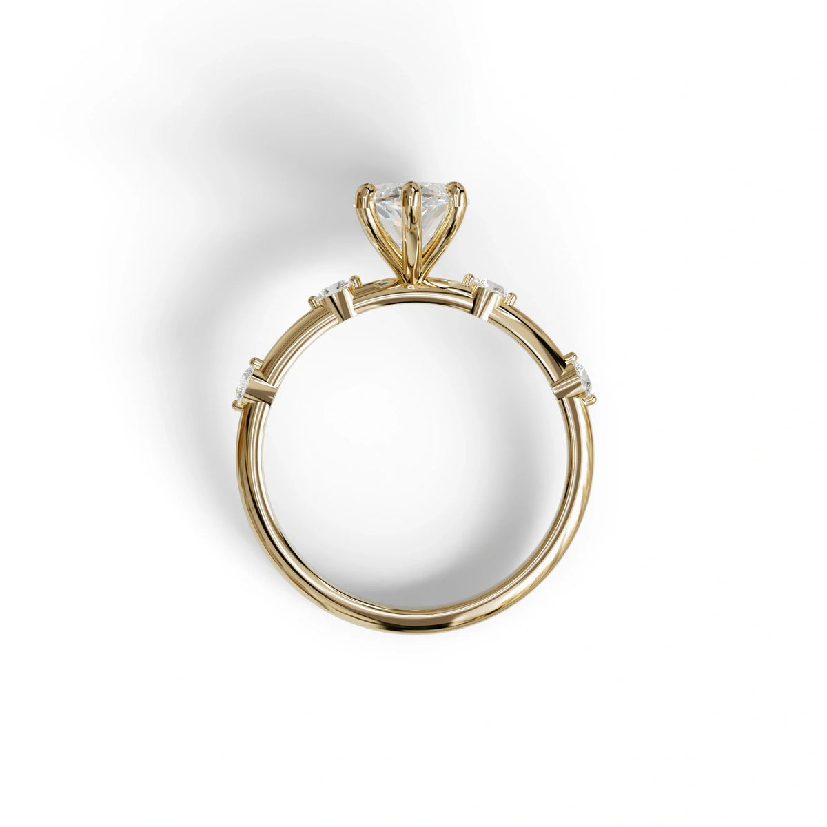 2.5 Ct Marquise Cut Lab Diamond In Space-Chanel Setting Ring - Nimi