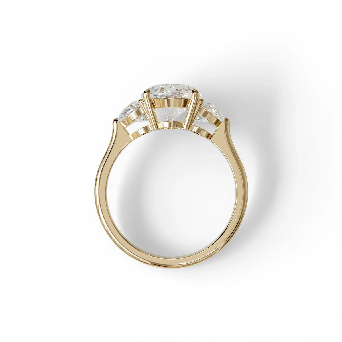 3 Carat Lab Grown Diamond Engagement Ring · Oval Cut Three Stone | Constellation - view 7