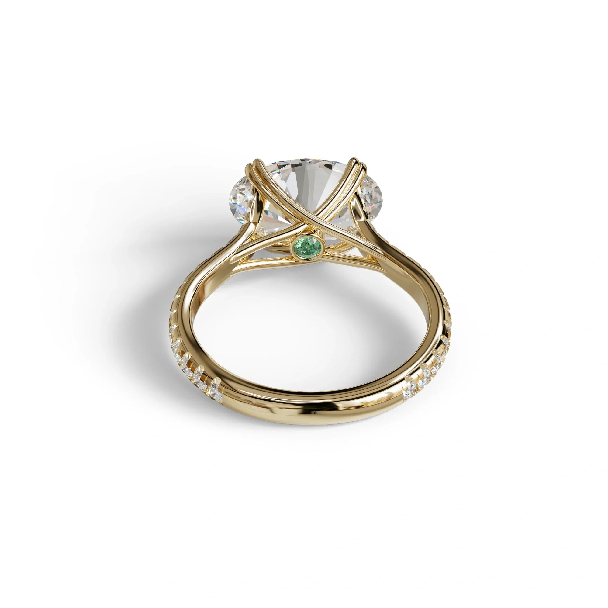 3 Carat Lab Grown Diamond Oval Cut Engagement Ring | East-West Diamond Ring - Ellipse