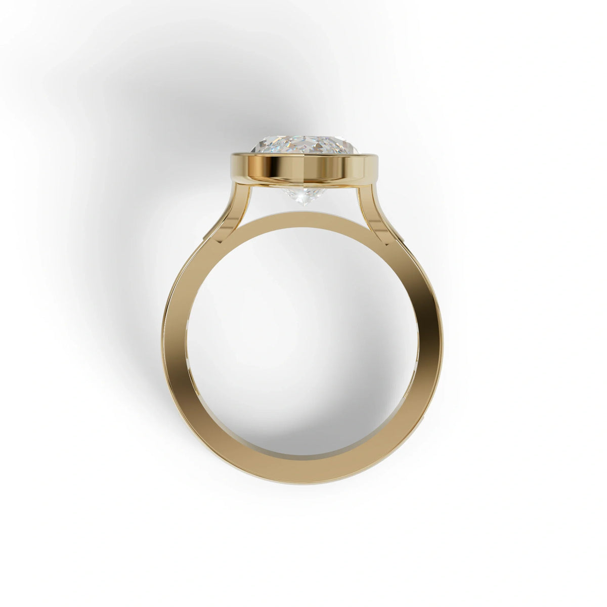 3 Ct E/VVS Marquise Cut Lab Diamond Ring With Bezel Set - Kayla