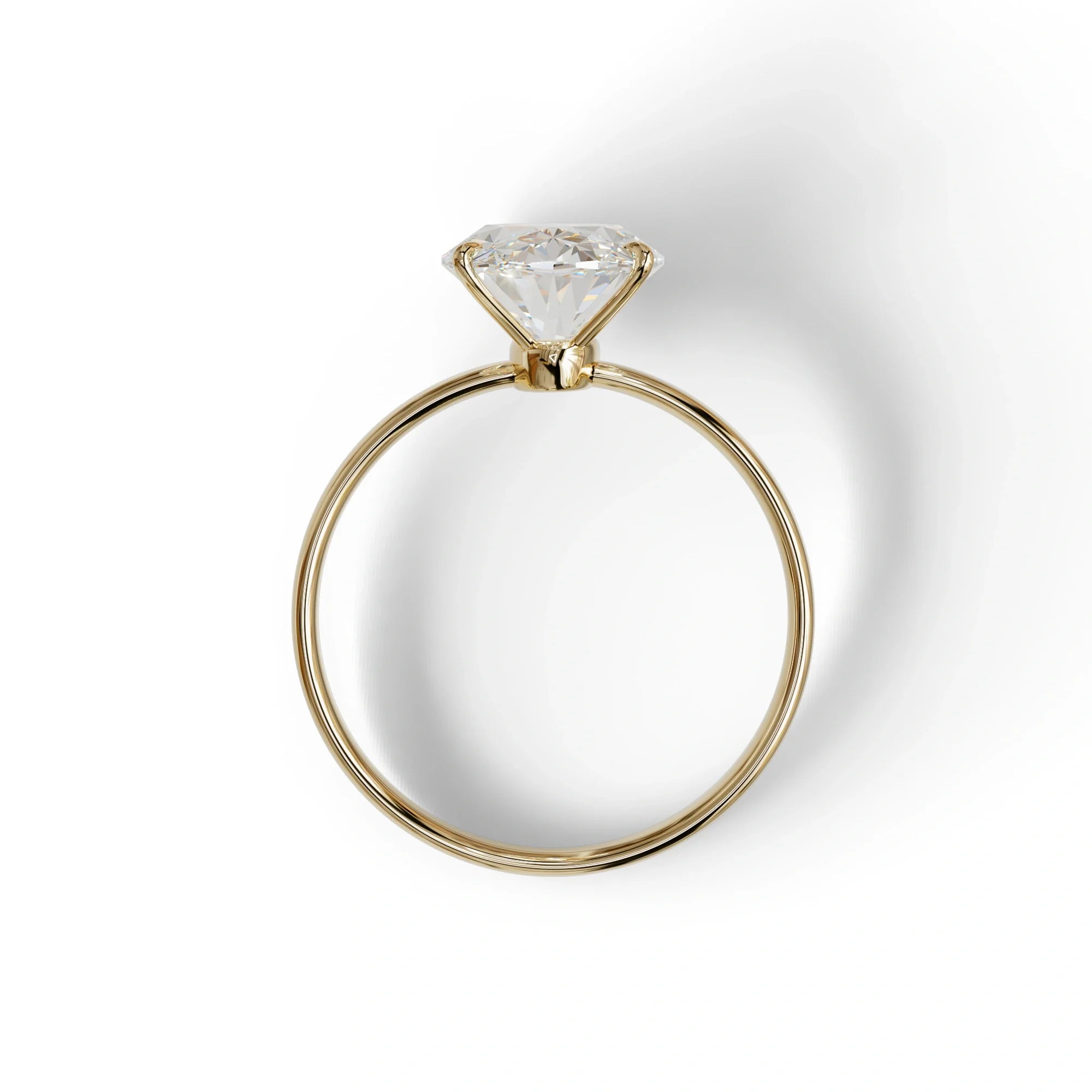 4 Carat Oval cut Lab Grown Diamond Solitaire Engagement Ring E VVS Diamond - Cadris