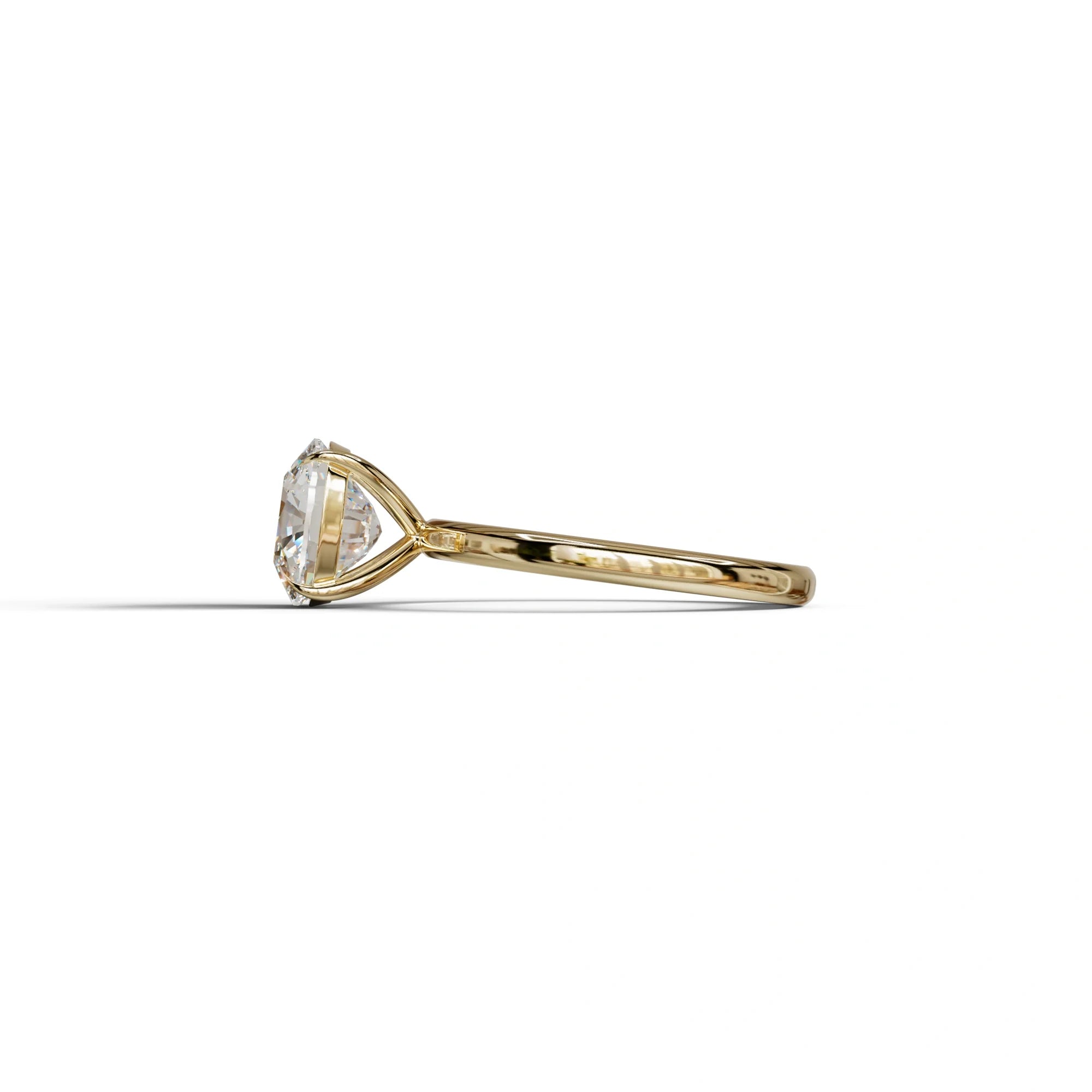 E VVS Cushion Cut Solitaire Lab Grown Diamond Engagement Ring Mesmera