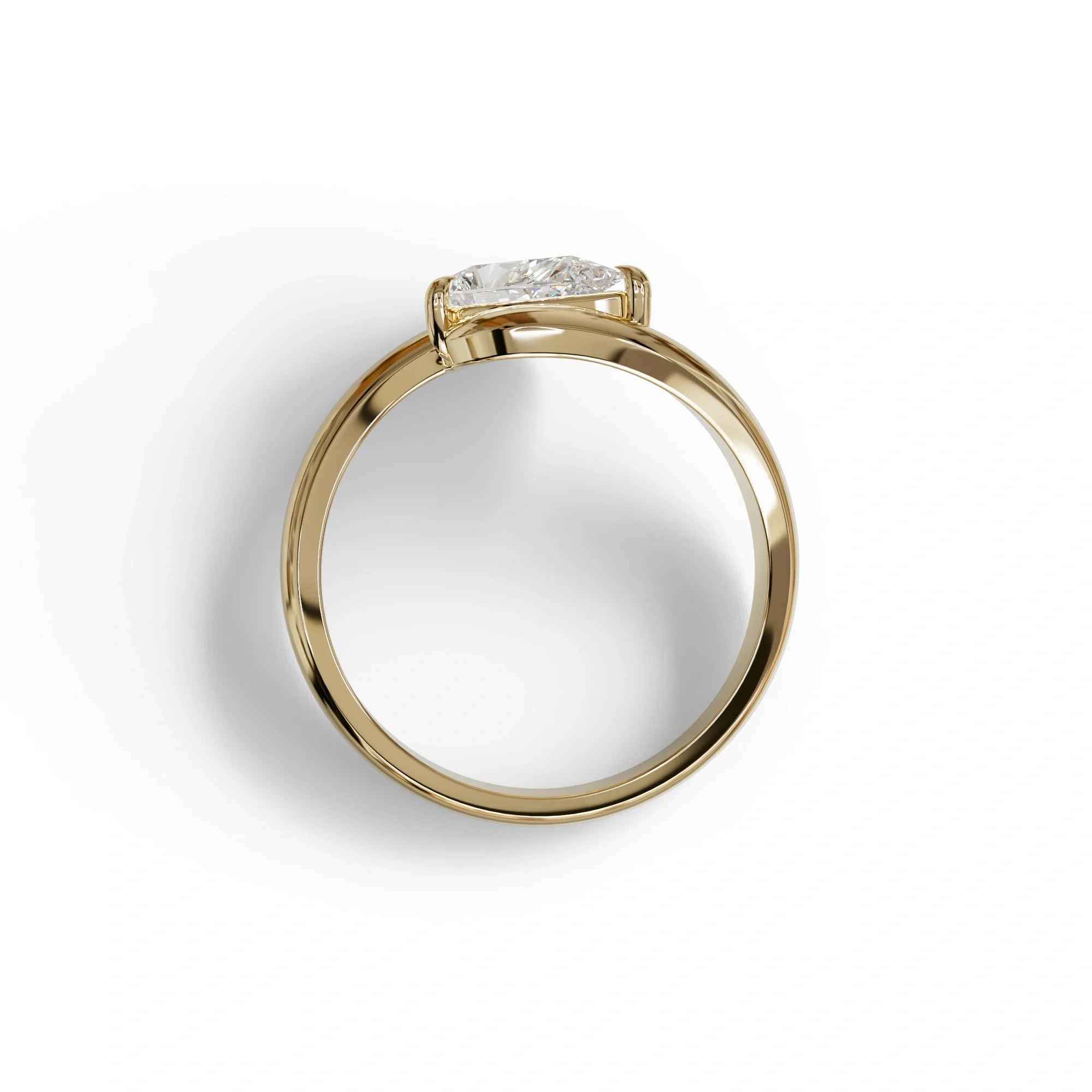 1 Carat E VVS Pear Cut Solitaire Lab Grown Diamond Ring - Maniya