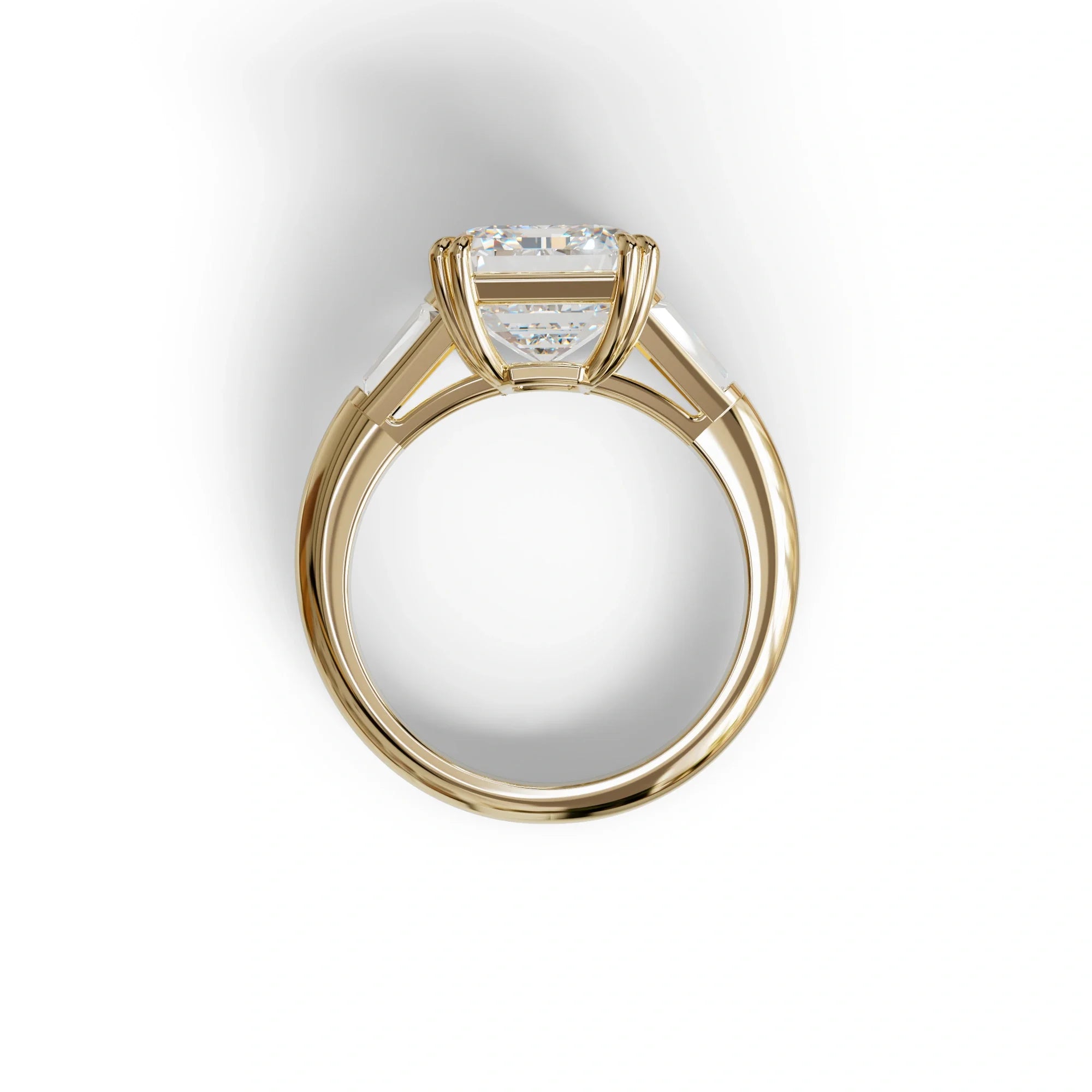 3 Carat E VVS Emerald & Baguette Cut Multi Stone Lab Diamond Ring - Lami