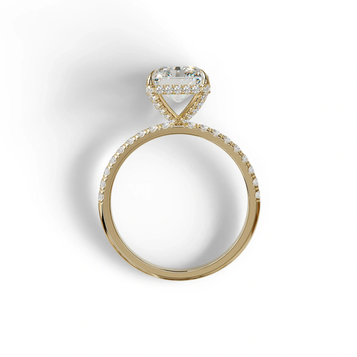 3 Carat E/VVS Radiant Cut Lab Diamond Ring -Monica