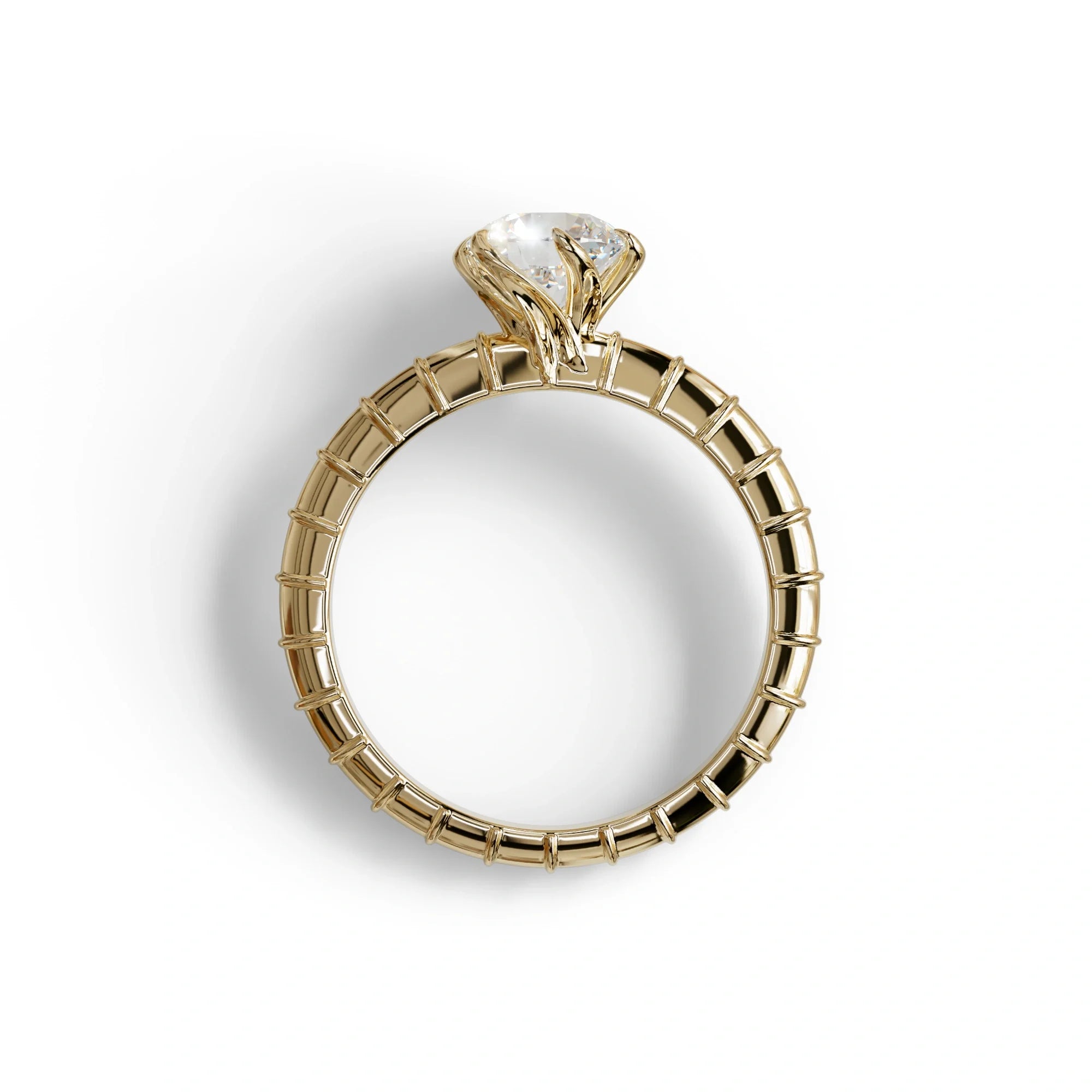 E VVS 1 Carat Round Cut Lab Diamond Ring - Hyper Glam