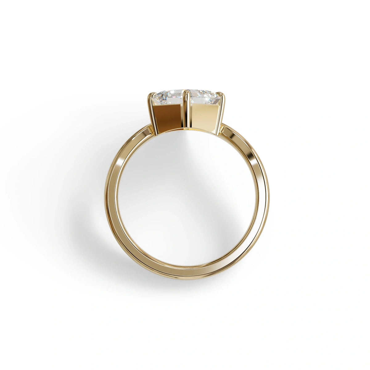 2 Ct Asscher Cut Lab Grown Diamond In Solitaire Engagement Ring - Louily