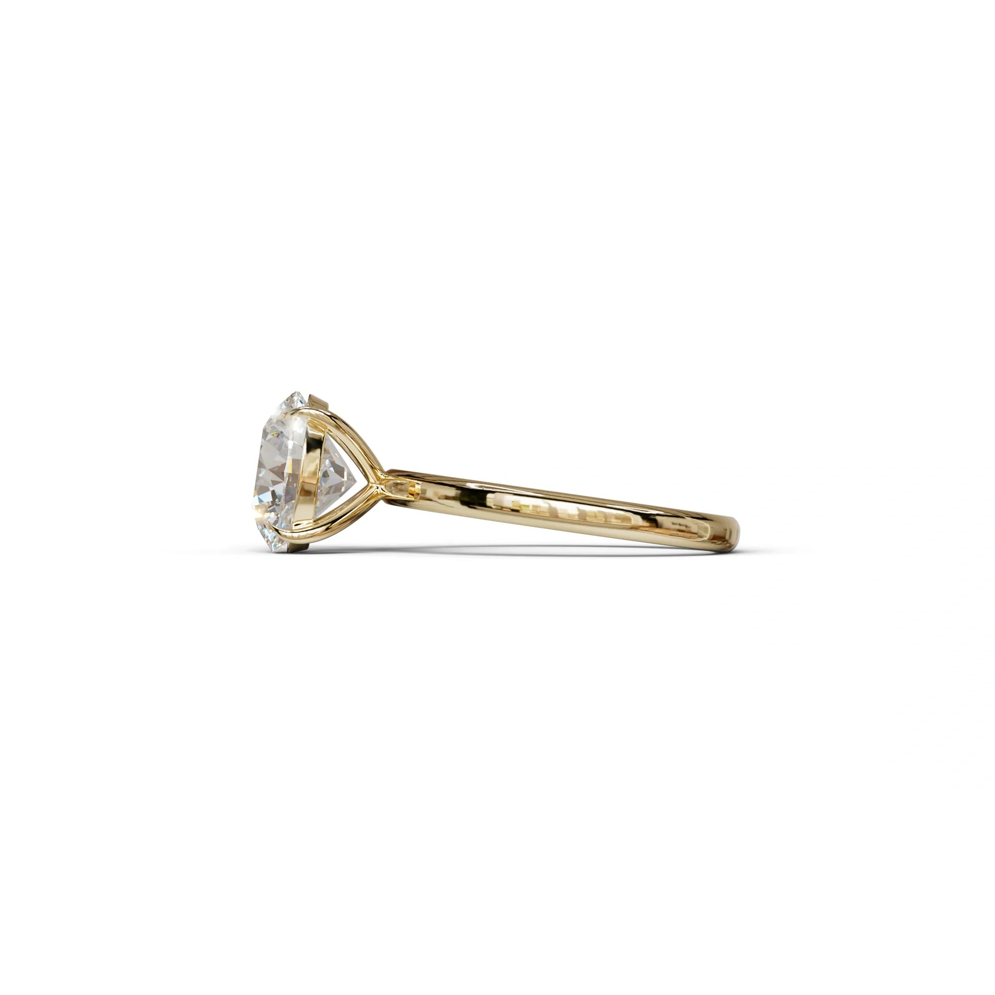 E-VVS Round Cut Solitaire Lab Diamond Engagement Ring - Italia