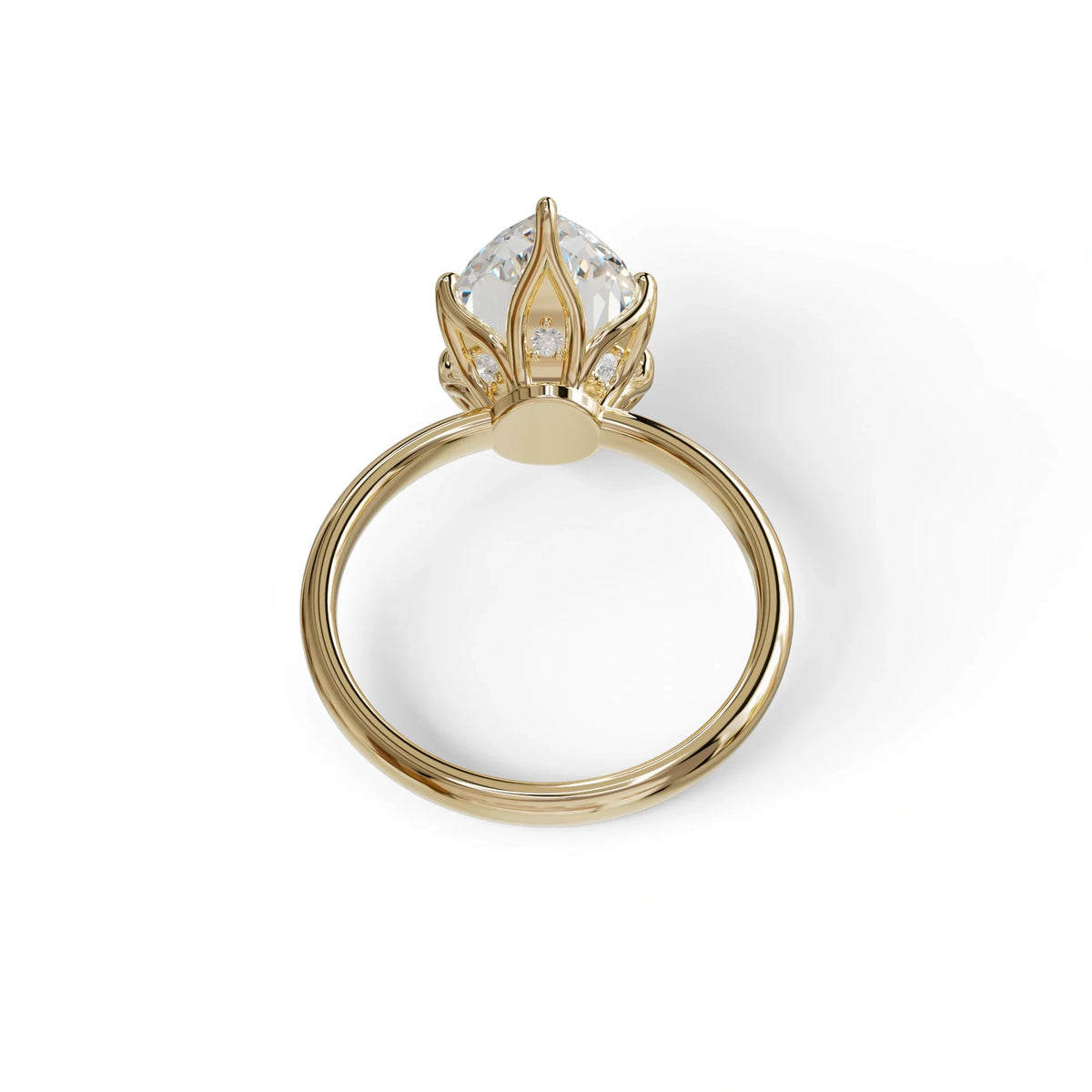 5 Carat Lab Grown Diamond Engagement Ring · Marquise Cut Hidden Halo | Etoile - view 7