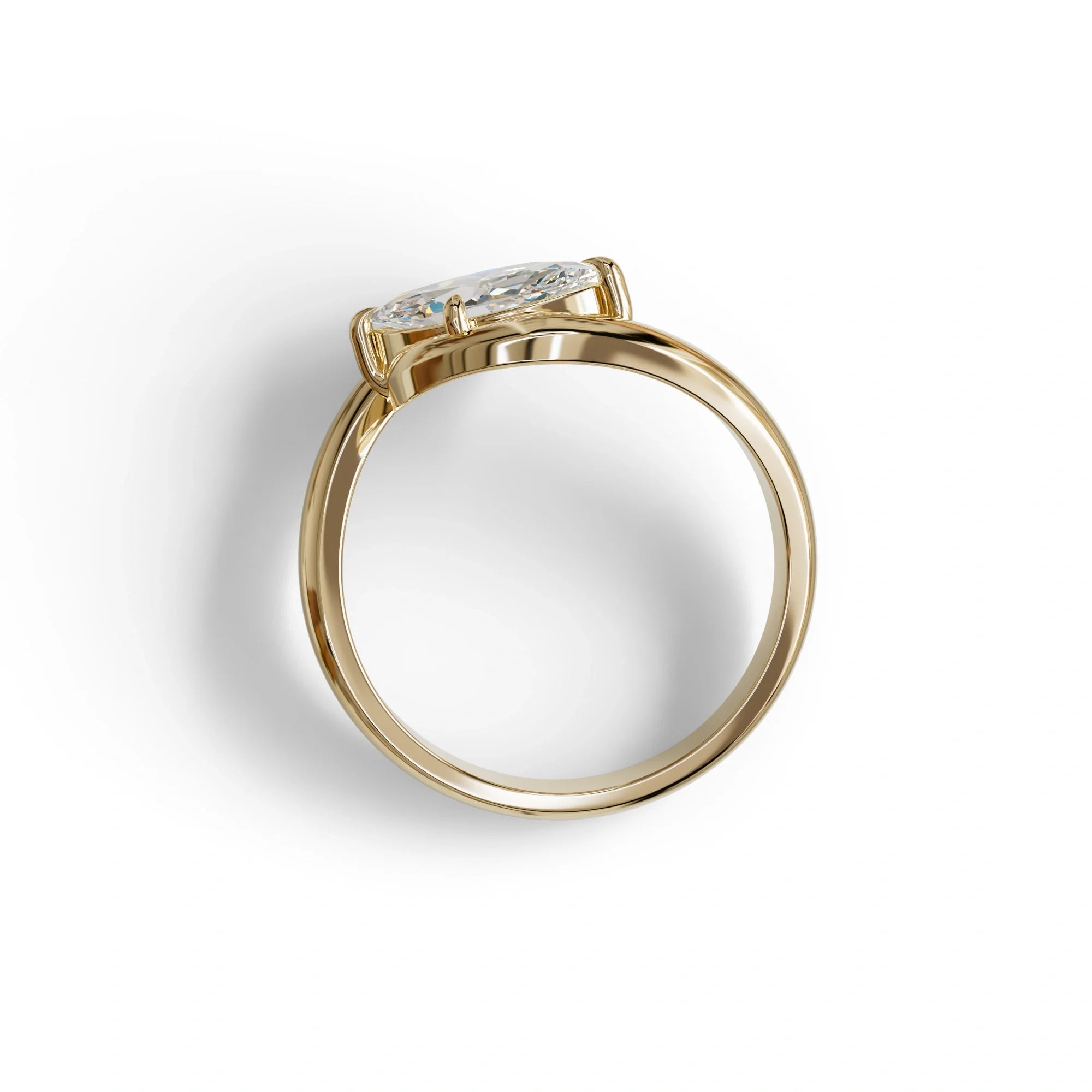 1 Carat E VVS Marquise Cut Lab Diamond Engagement Ring - Virgo