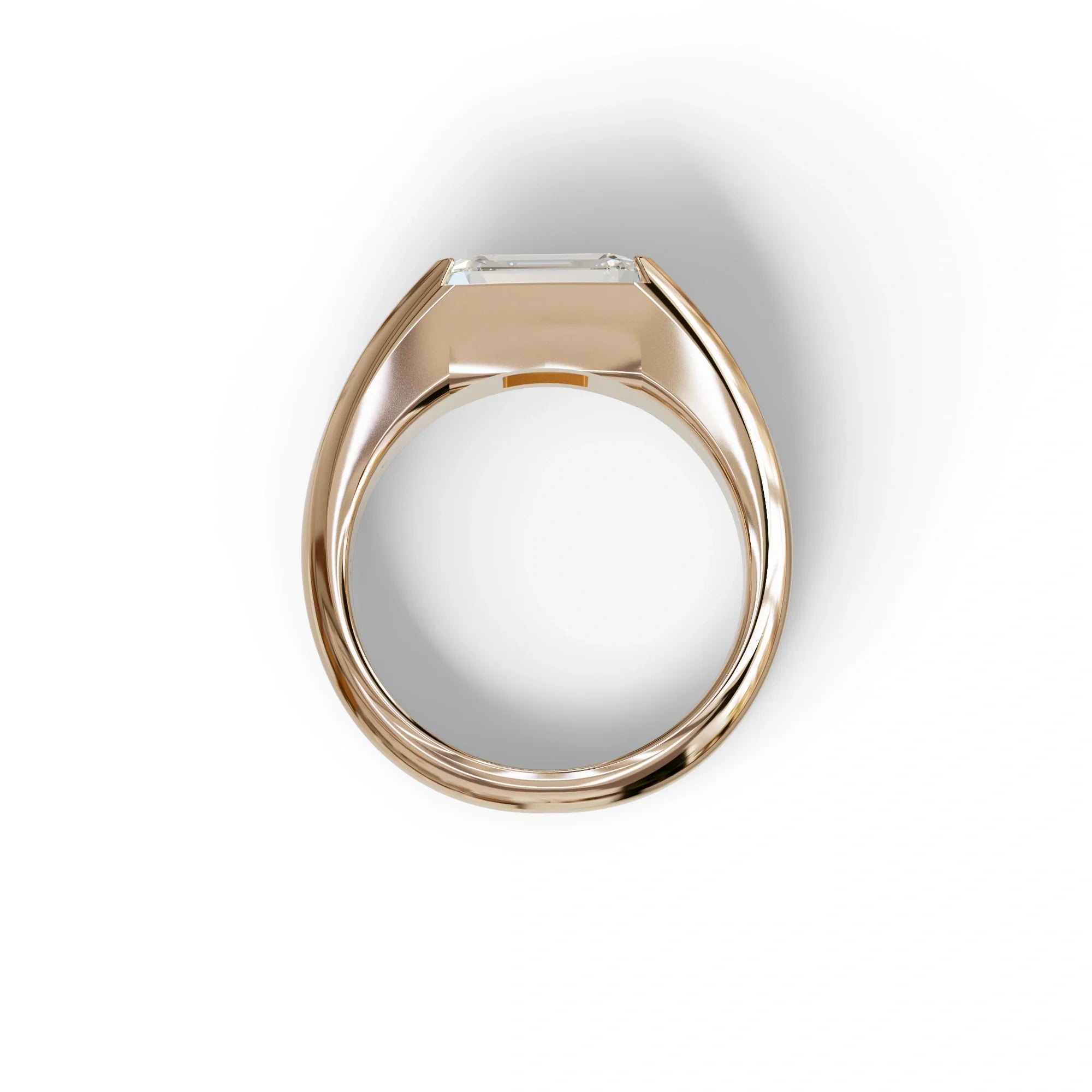 2 Carat E VVS Emerald Cut East West Lab Diamond Ring - Ashleen