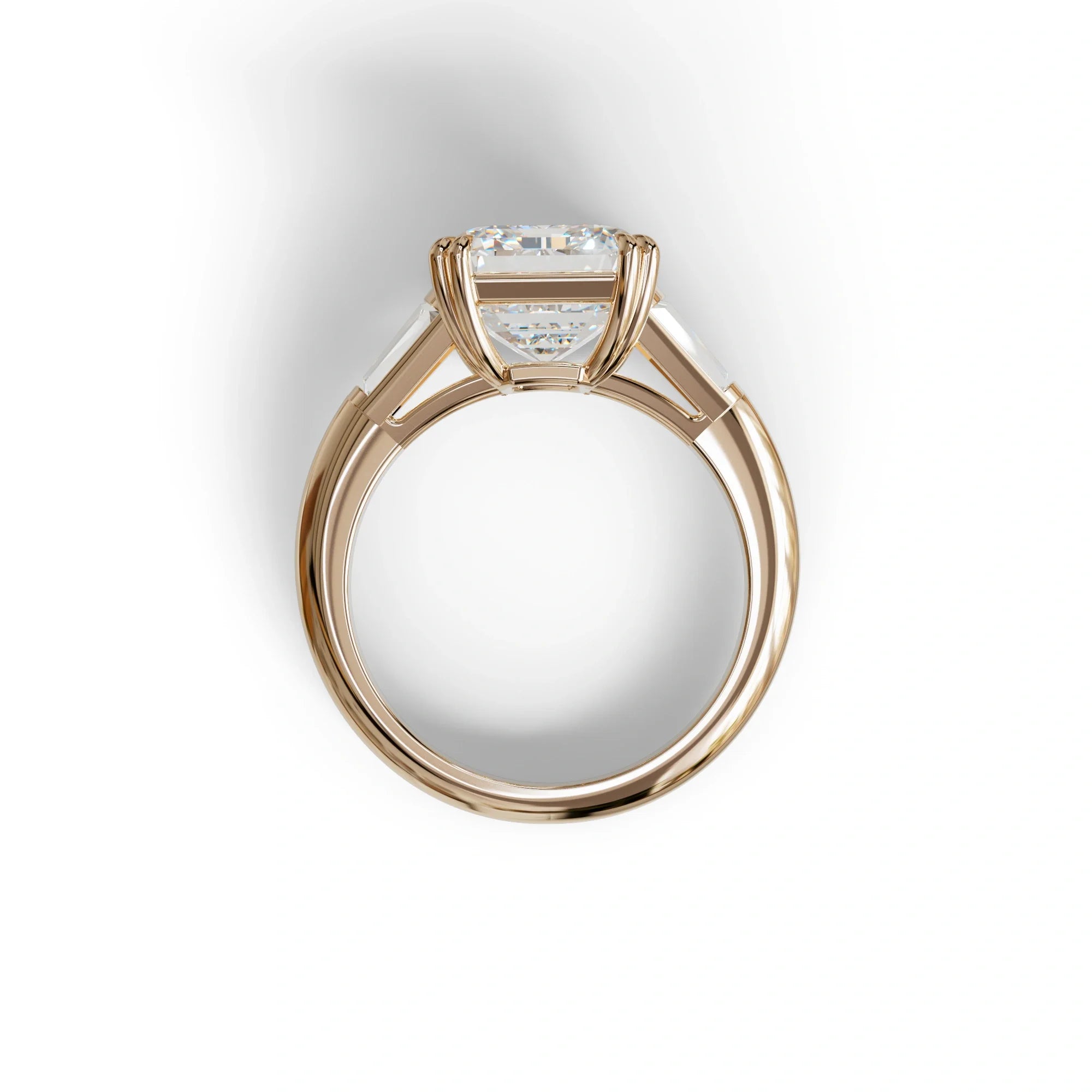 3 Carat E VVS Emerald & Baguette Cut Multi Stone Lab Diamond Ring - Lami