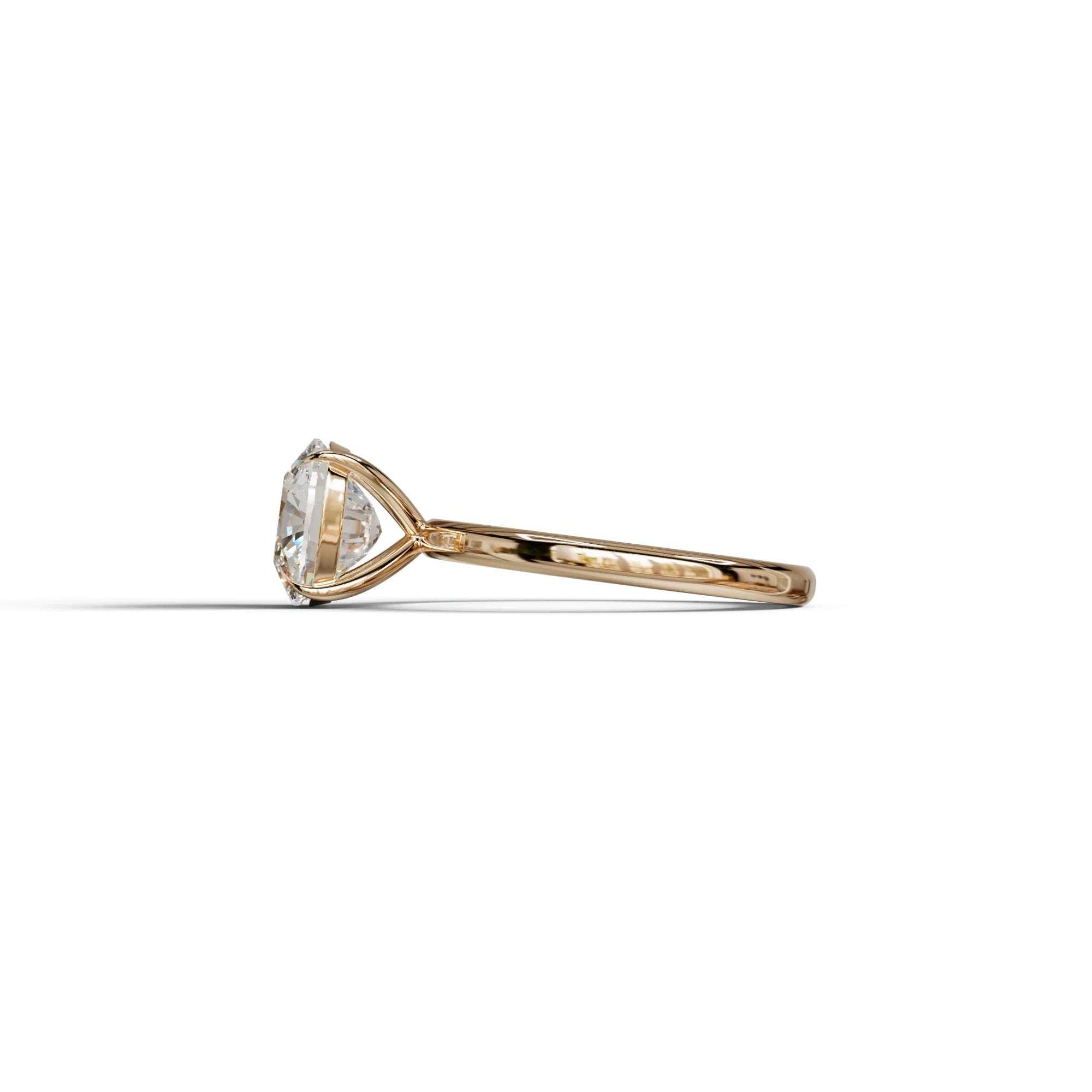 E VVS Cushion Cut Solitaire Lab Grown Diamond Engagement Ring Mesmera