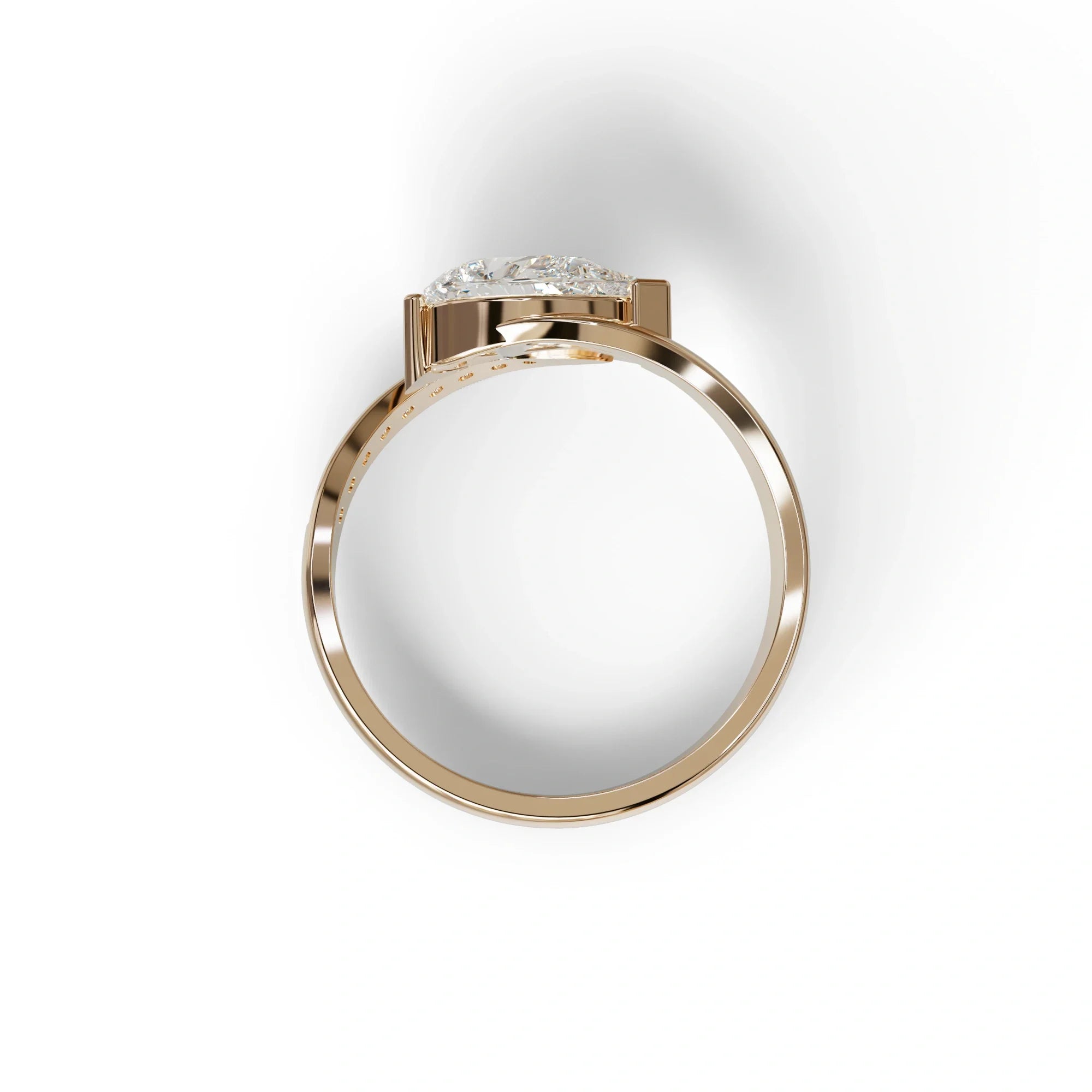 1 Carat E VVS Pear Cut Unique Lab Grown Diamond Ring - Capricorn