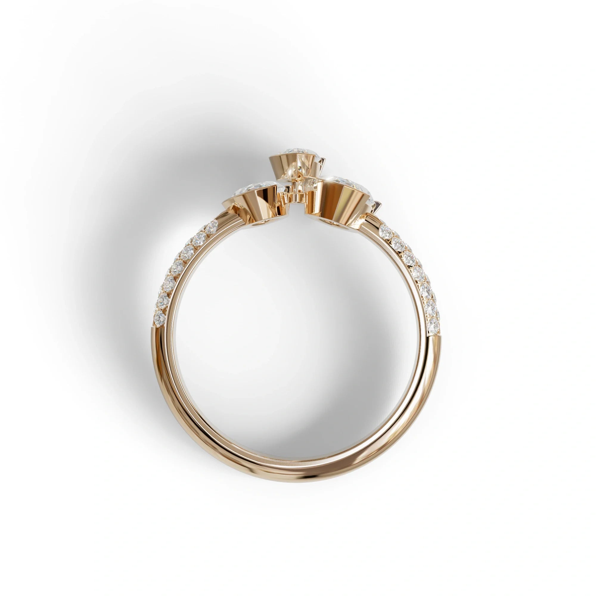 3 Stone 5 Carat E-VVS Marquise Cut Lab Diamond Ring - Dutch