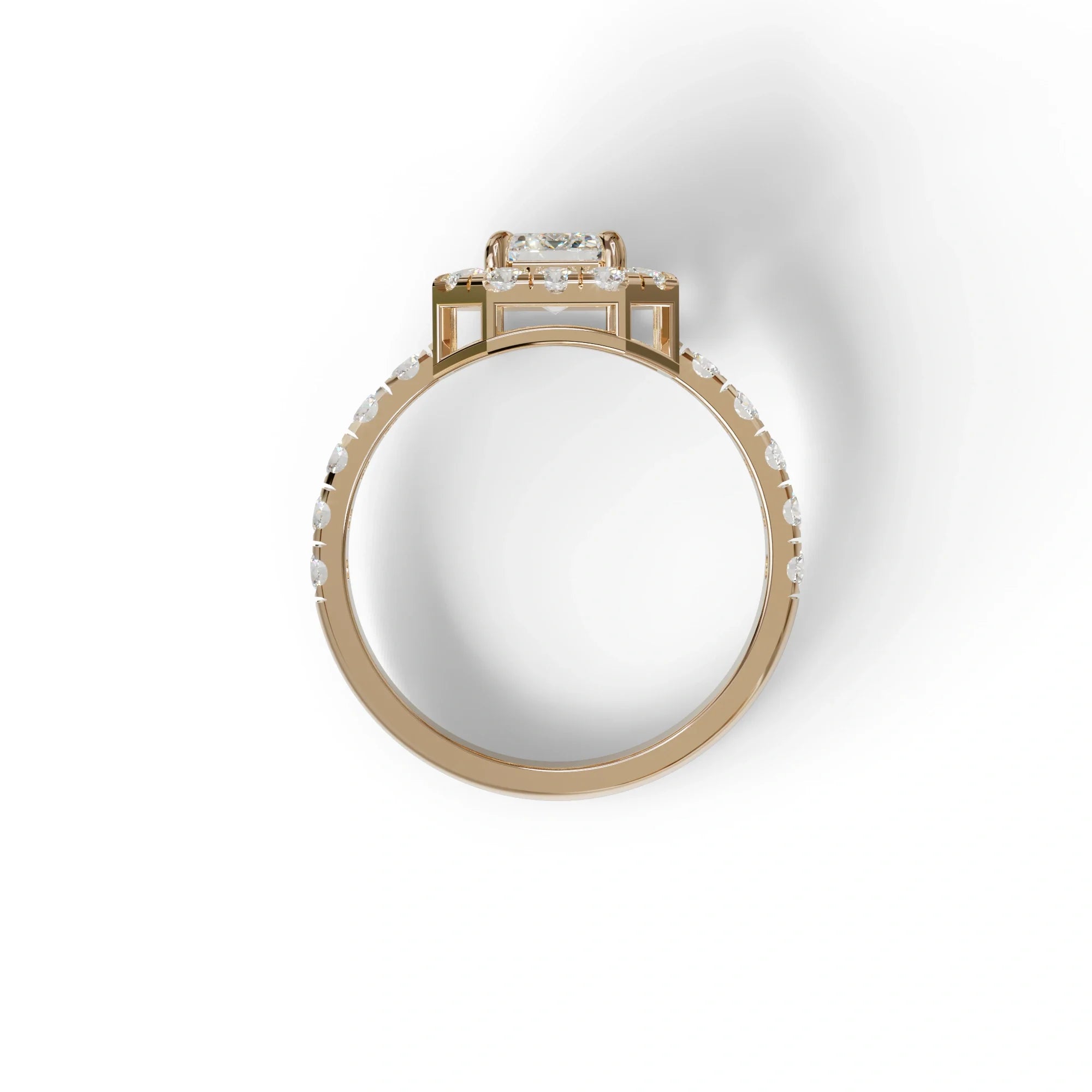 1 Carat Emerald cut lab Diamond Engagement Ring - Freesia