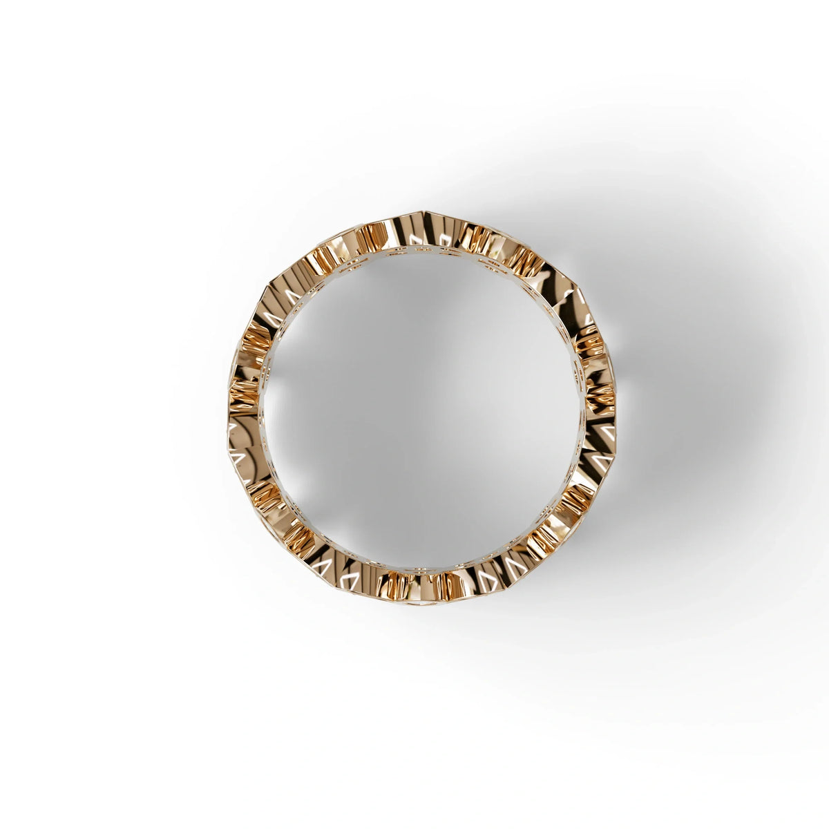 18K Gold Floral Eternity Band: Marquise Diamond & Round Diamond Full Eternity Band