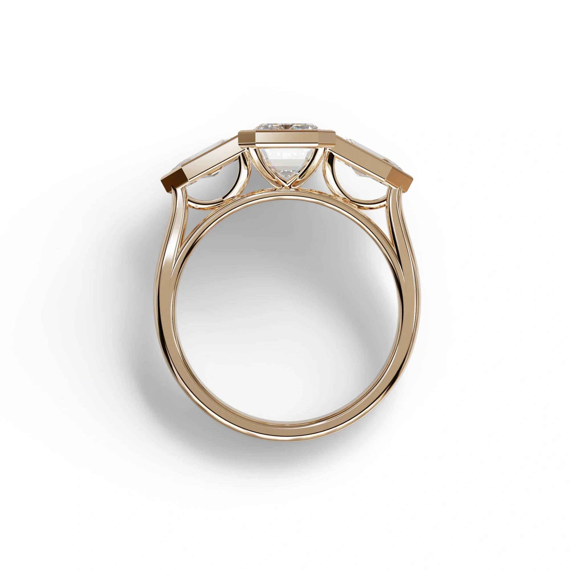 3 Ct E/VVS Emerald Cut Lab Diamond Ring - Lumons
