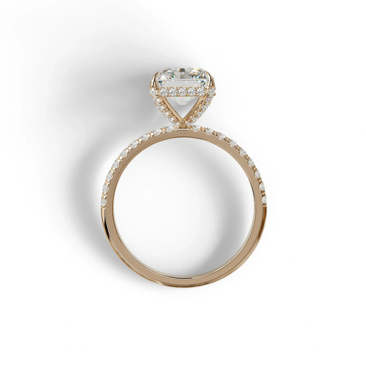 3 Carat E/VVS Radiant Cut Lab Diamond Ring -Monica