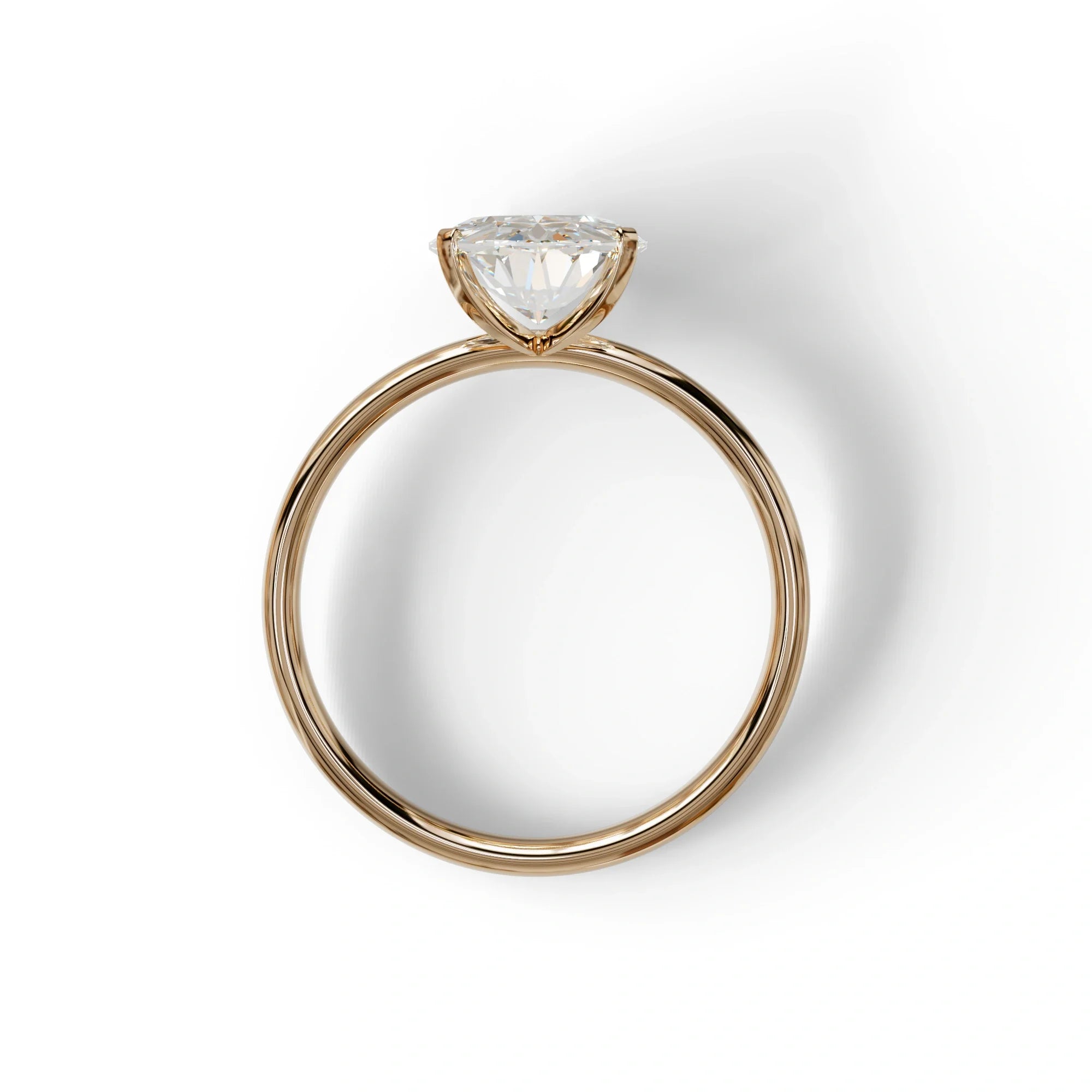 2ct Oval solitaire Diamond Ring White Gold Lab Diamond Engagement Ring - Eira